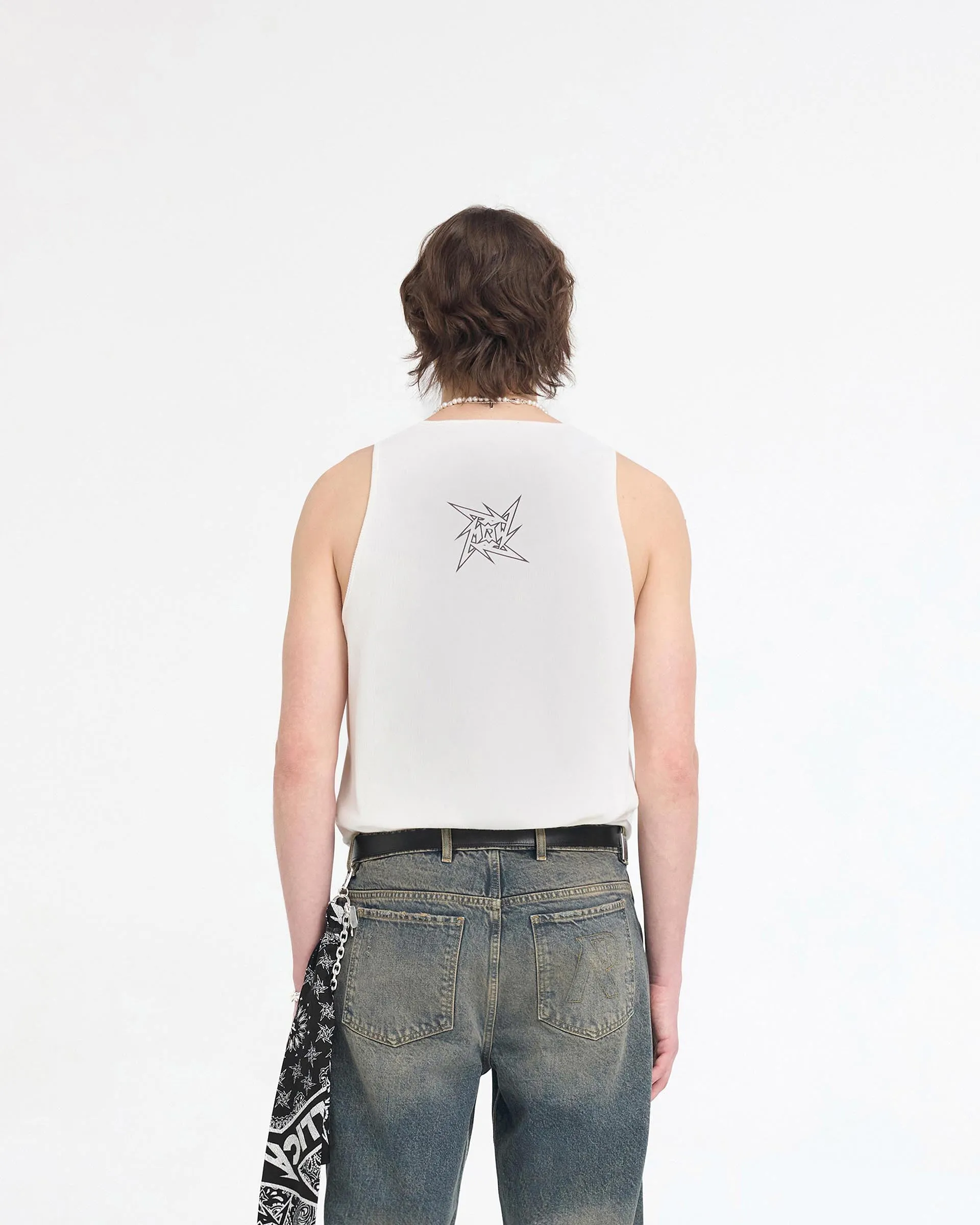 Premium Cotton WrinkleResistant Represent X Metallica Local Crew Vest - Flat White
