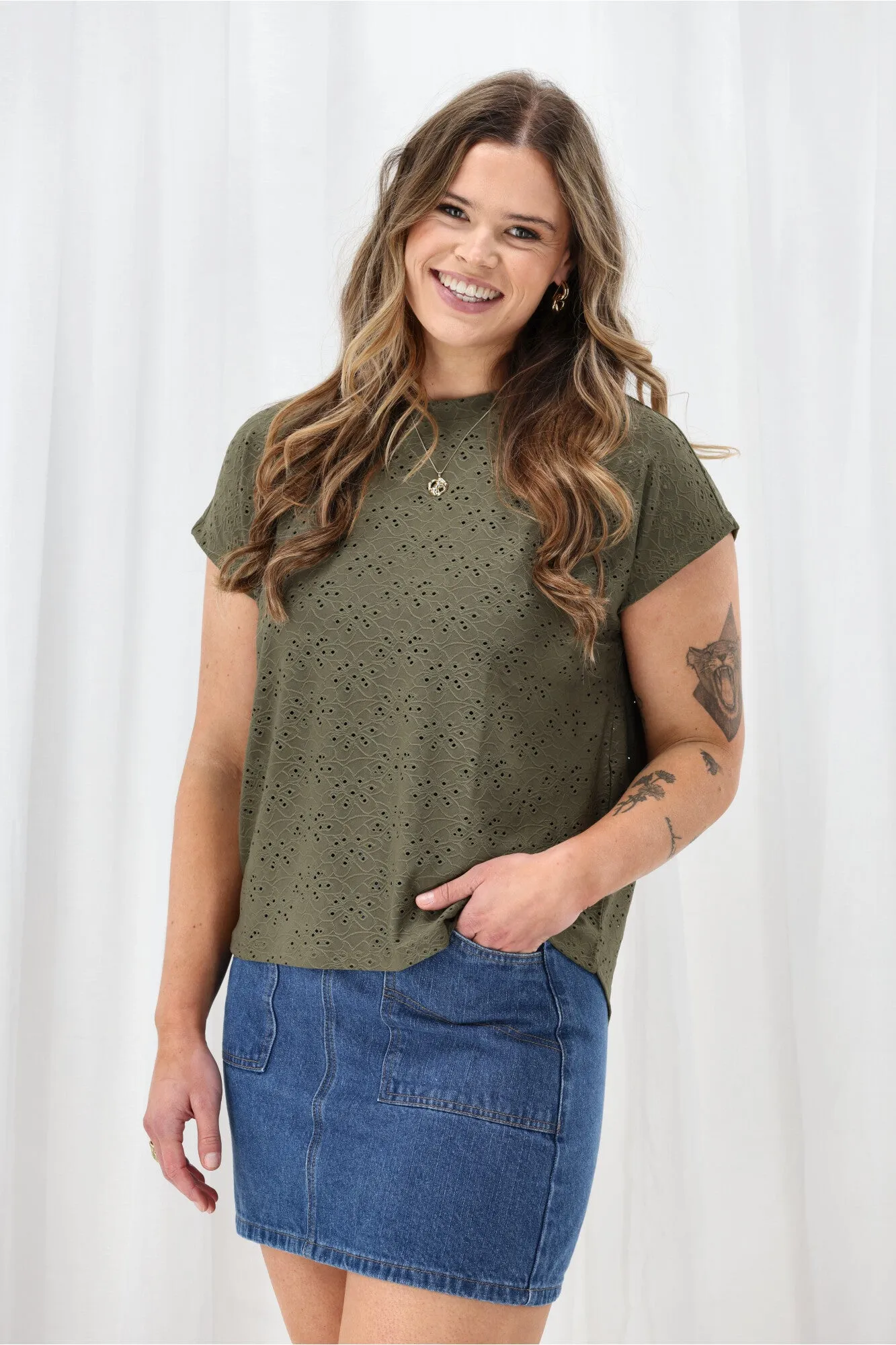 Foldable Cuff Design Non Restrictive Armhole Cut ONLY Smilla Top Kalamata