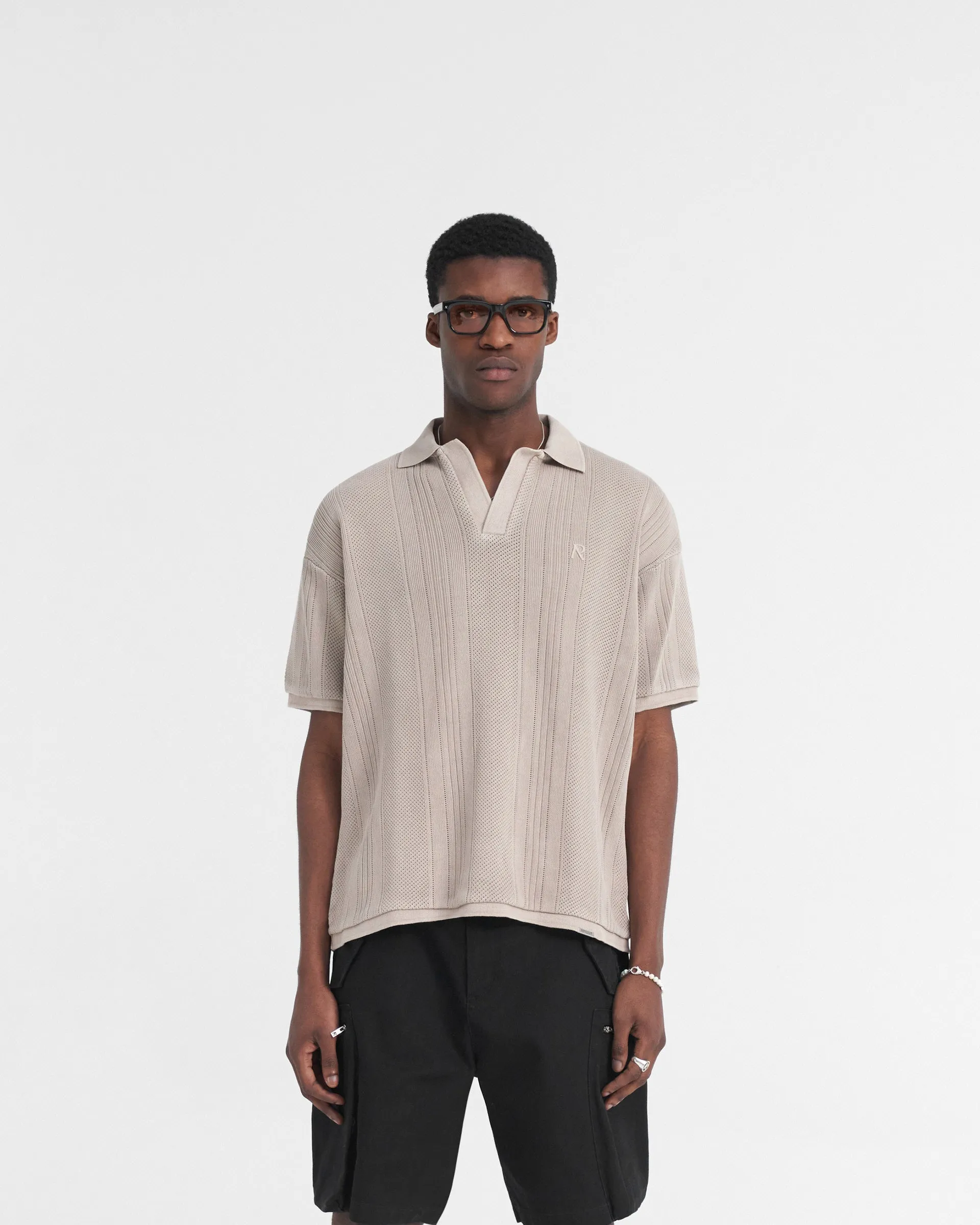 Cozy Flex All-day Comfort Open Stitch Polo - Cashmere