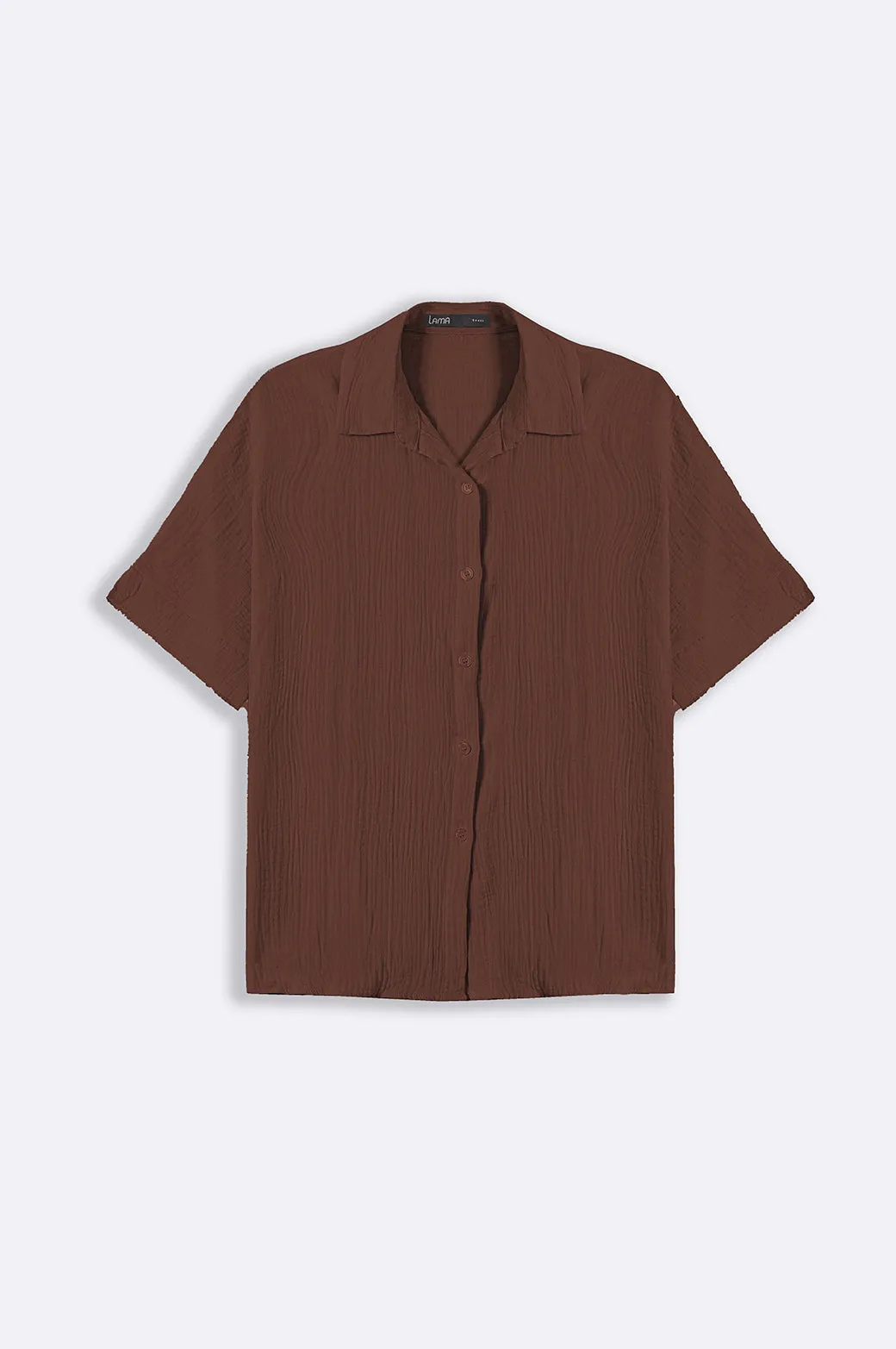 ORGANIC MUSLIN SHIRT Layered Collar