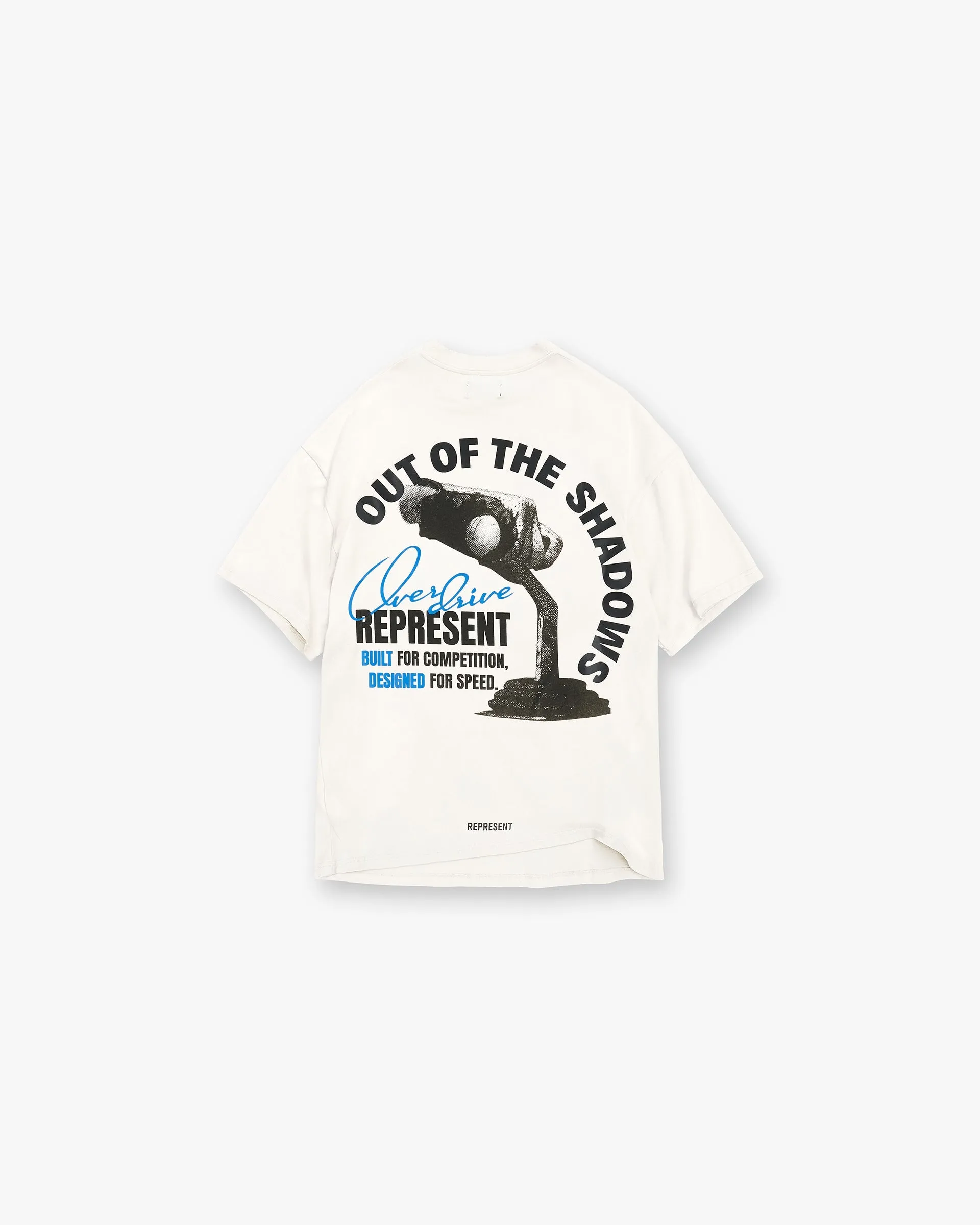 Out Of The Shadows T-Shirt - Flat White Garment Washed Texture Relaxed Everyday Wear