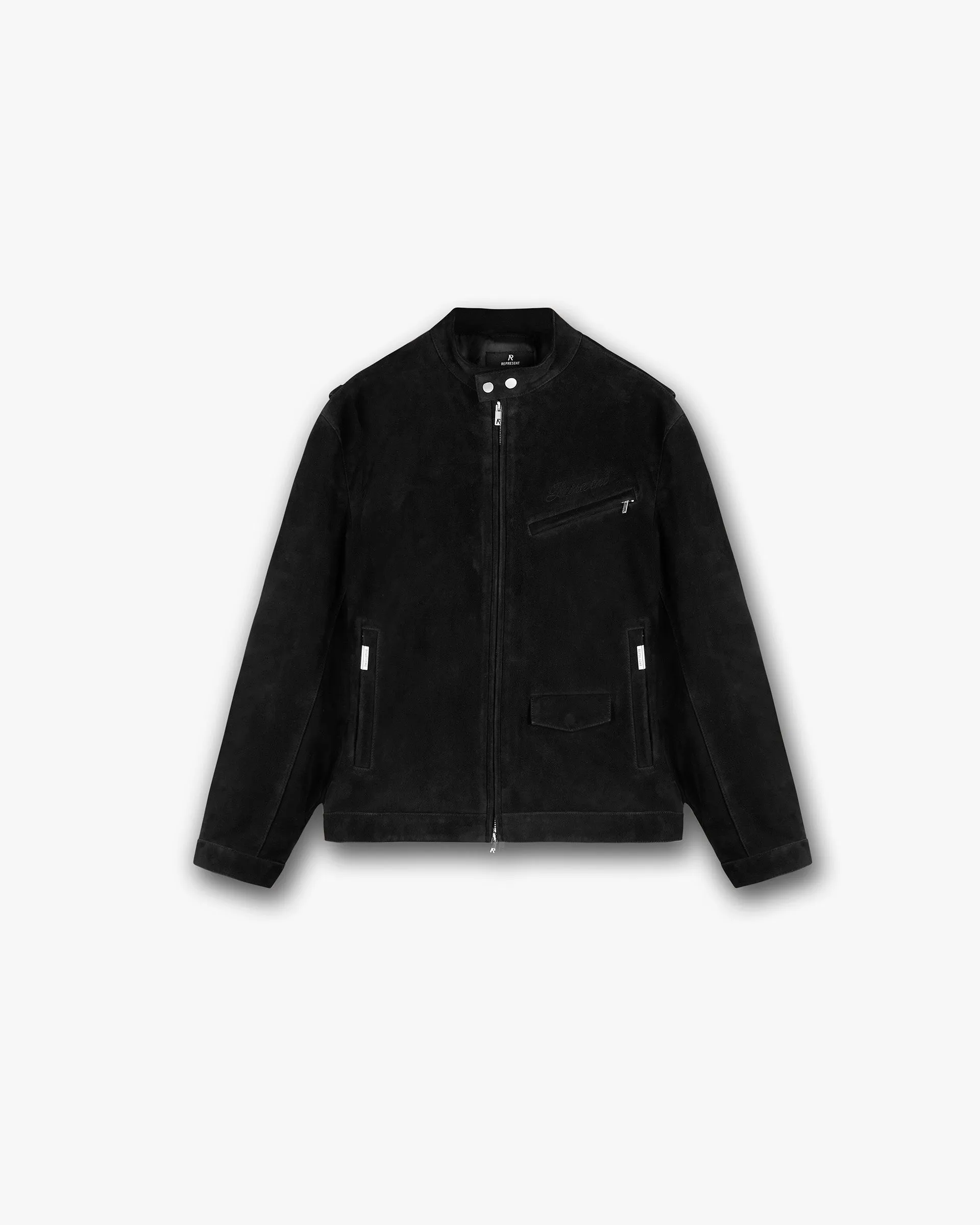 Overdrive Suede Jacket - Jet Black Secure Internal Pockets
