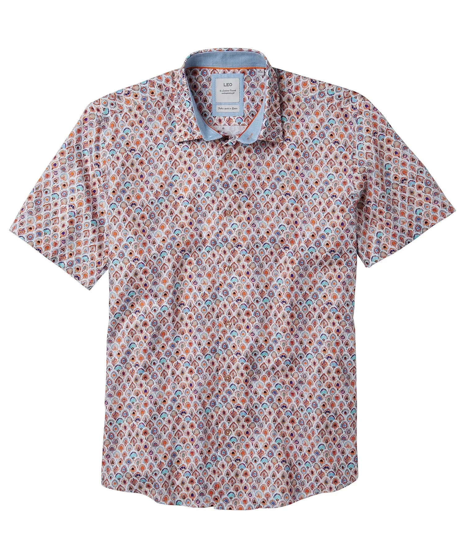 Fast Drying Neutral Toned Stitching Painted Fans Print Sport Shirt