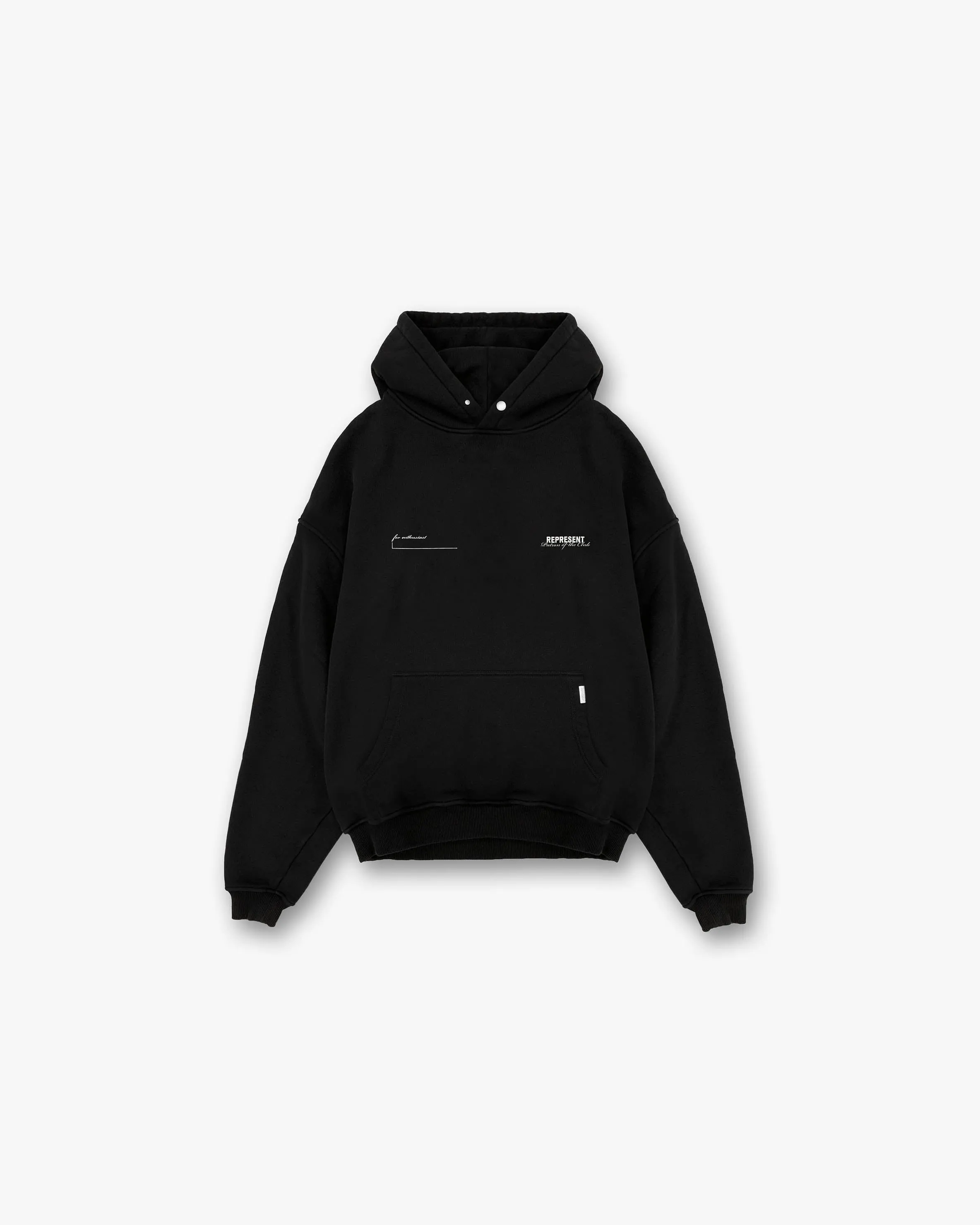Modern Relaxed Patron Of The Club Hoodie - Black
