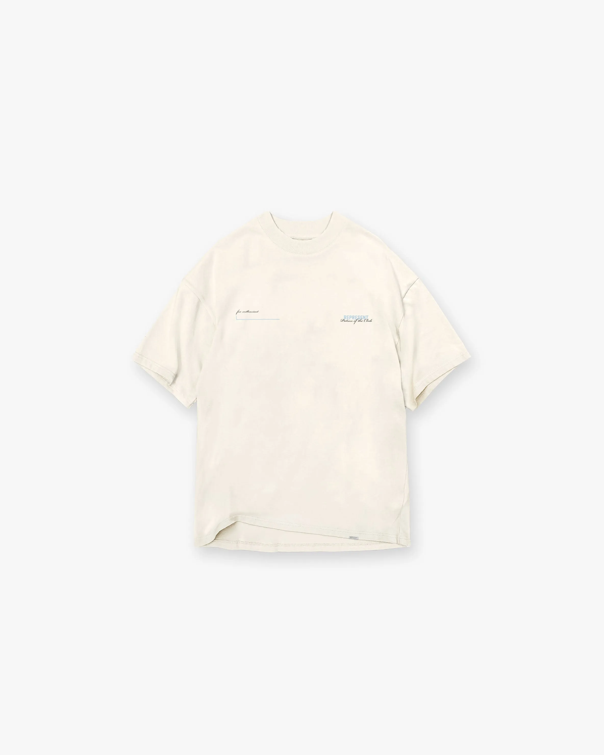 Wrinkle Resistant Cloth Patron Of The Club T-Shirt - Buttercream Powder Blue