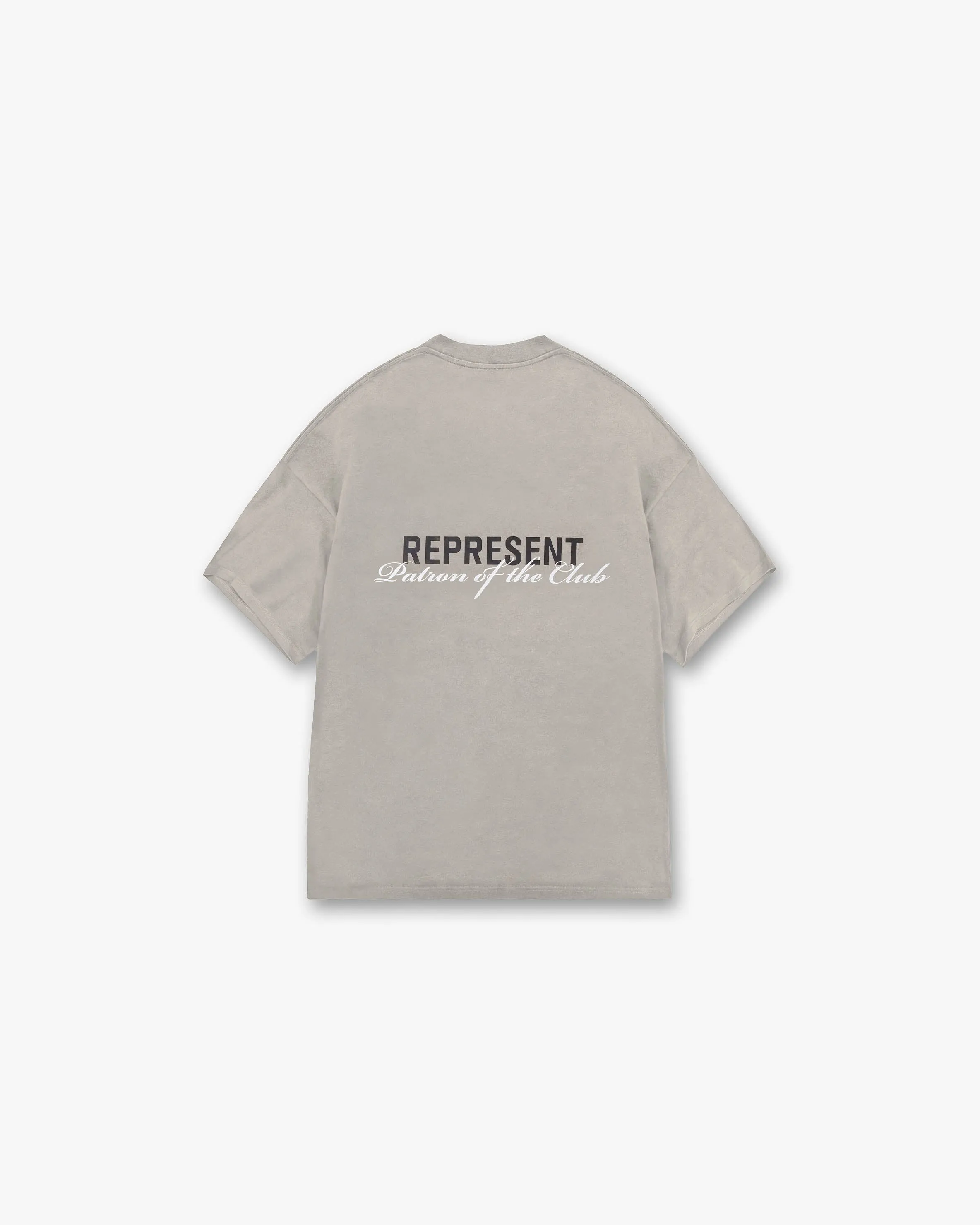 Patron Of The Club T-Shirt - Mudstone Yarn Dyed Fabric Abstract print