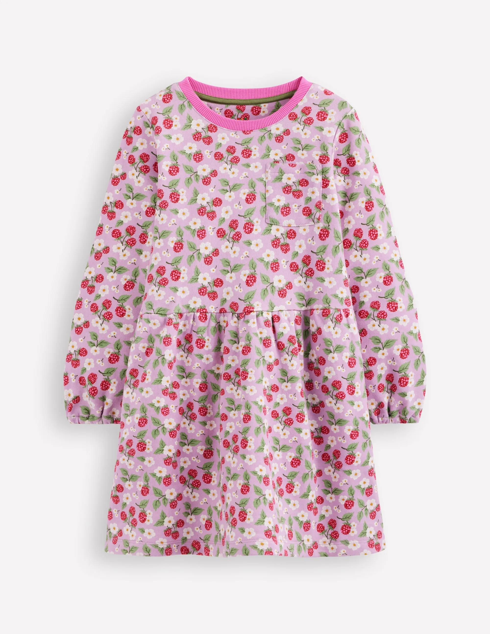 Flattering Shape Wear Family Joy Loopback Sweat Dress-Soft Lavender Vintage Berry