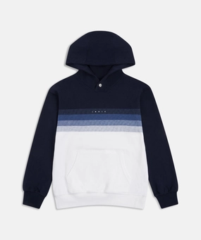 The Baltic Hoodie - White Navy Everyday Use Heavyweight Cotton