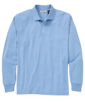 Pima Cotton Long-Sleeve Polo Shirt Premium Fabric Cozy Fit
