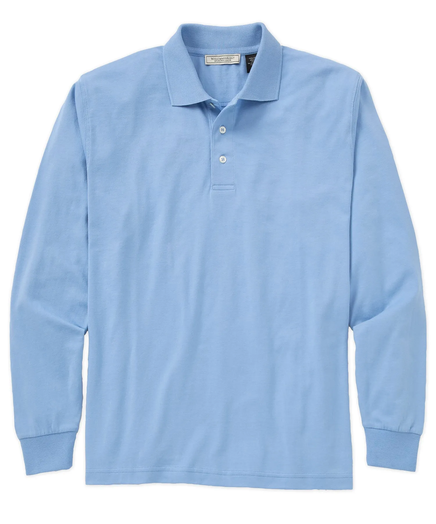 Pima Cotton Long-Sleeve Polo Shirt Premium Fabric Cozy Fit