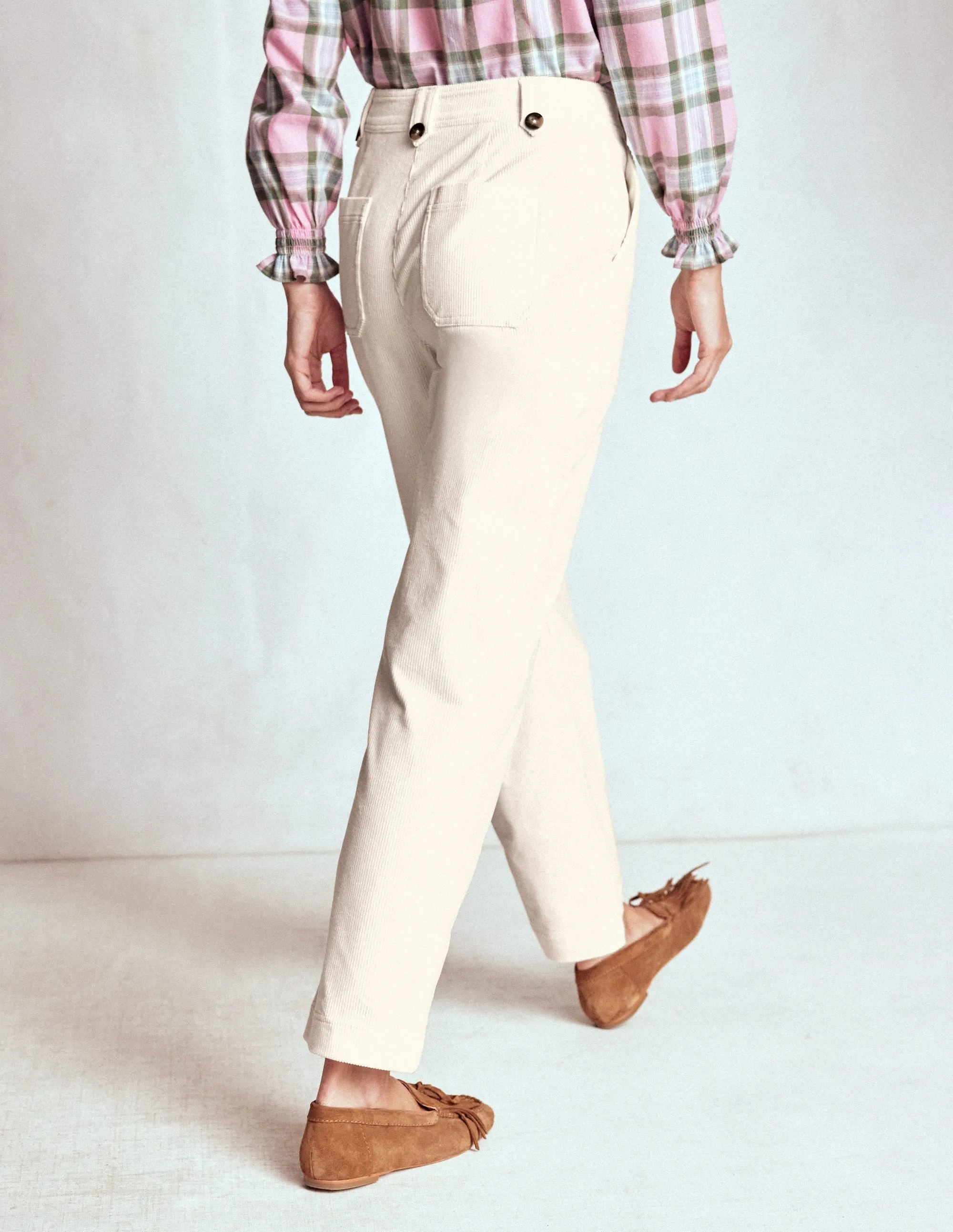 Pimlico Cord Trousers-Ivory Tear Resistant