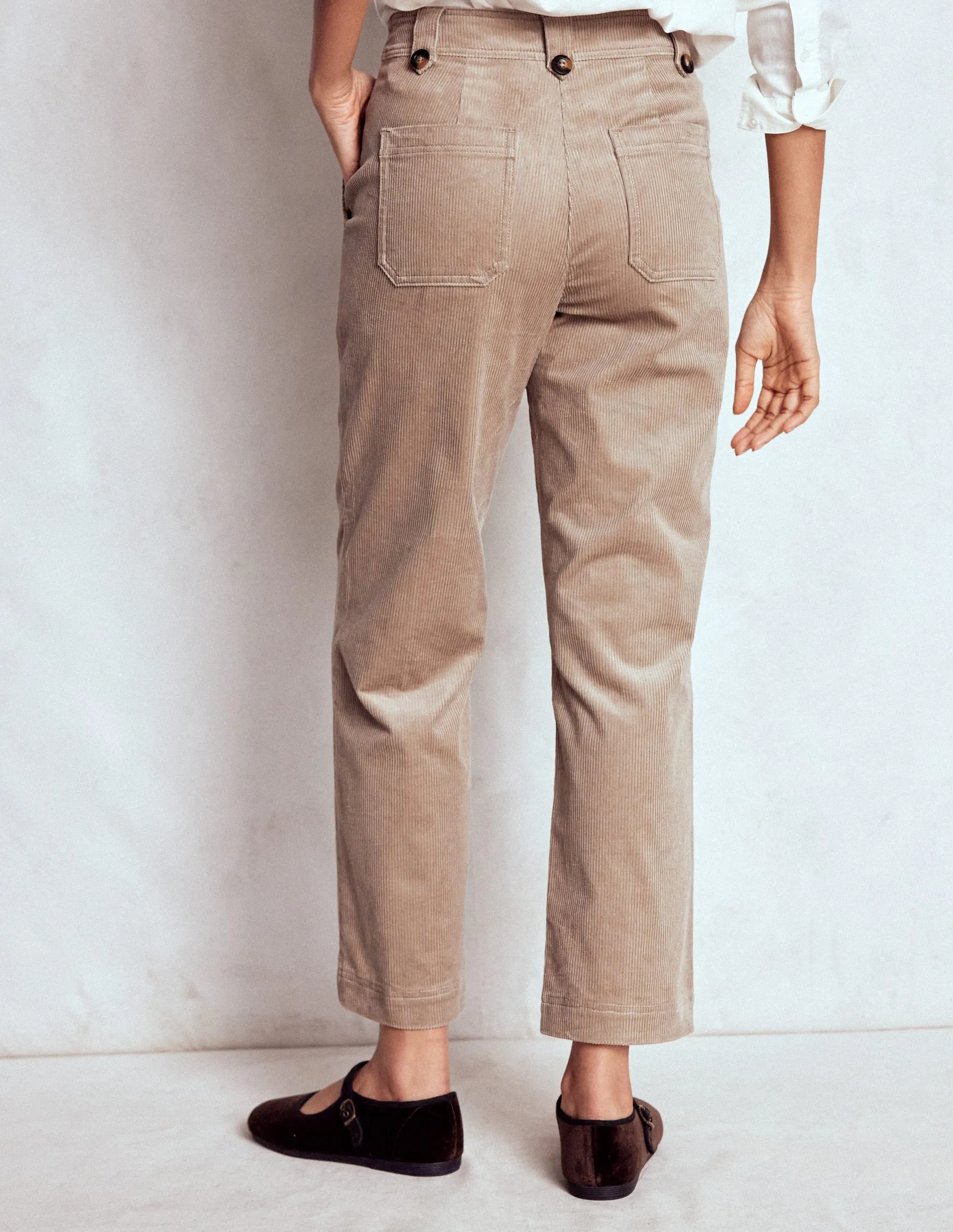 Stretch Material Cold Weather Wear Pimlico Cord Trousers-Nutmeg