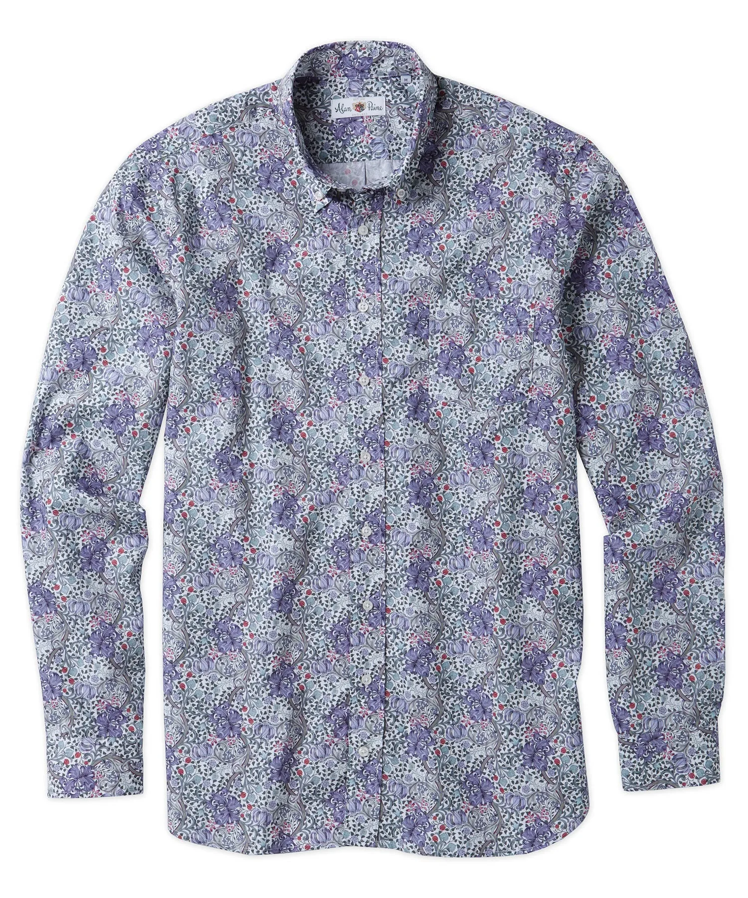 Alan Paine of England Victorian Print Sport Shirt Yoke Design