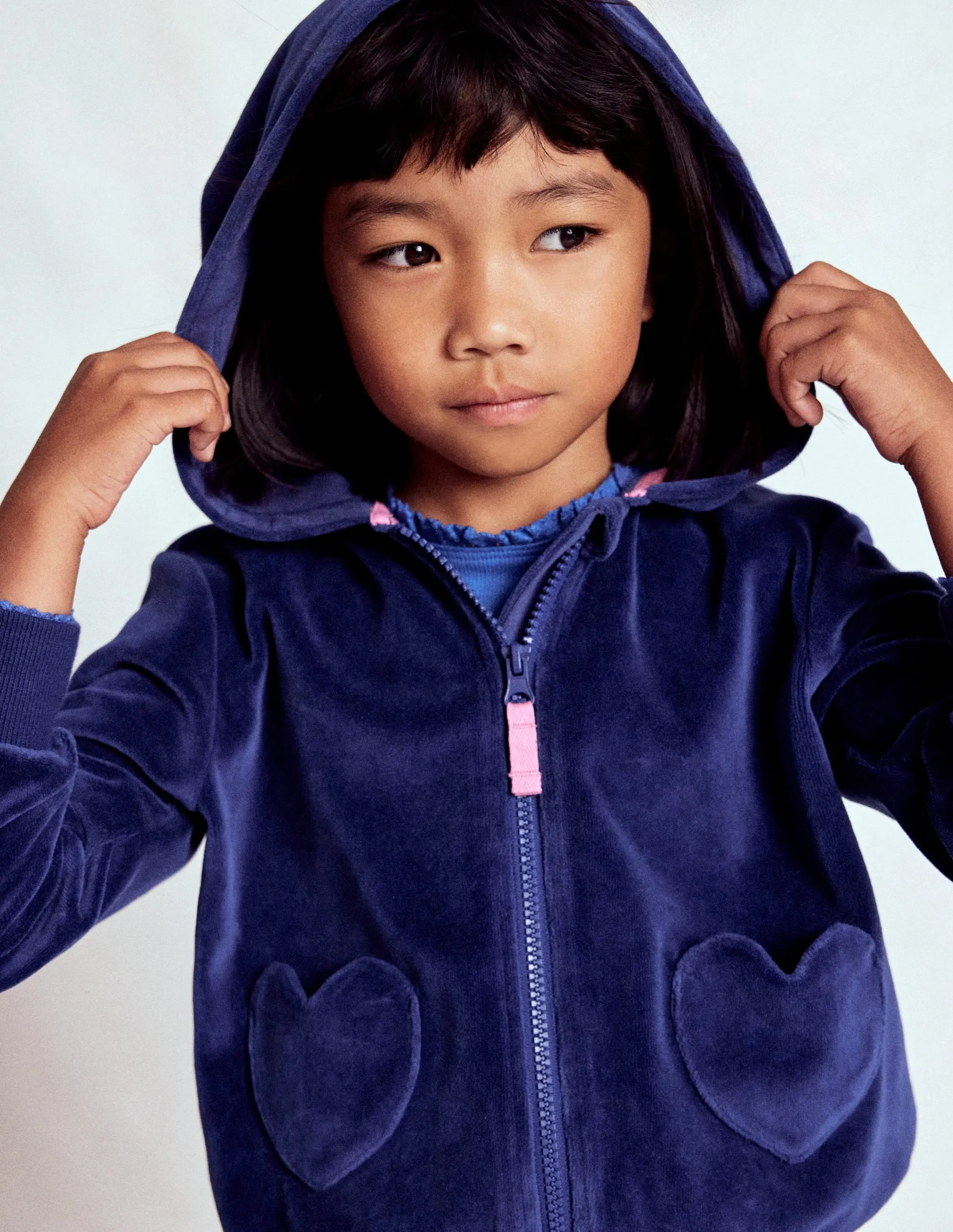 Velour Hoodie-Starboard Blue Active Wear
