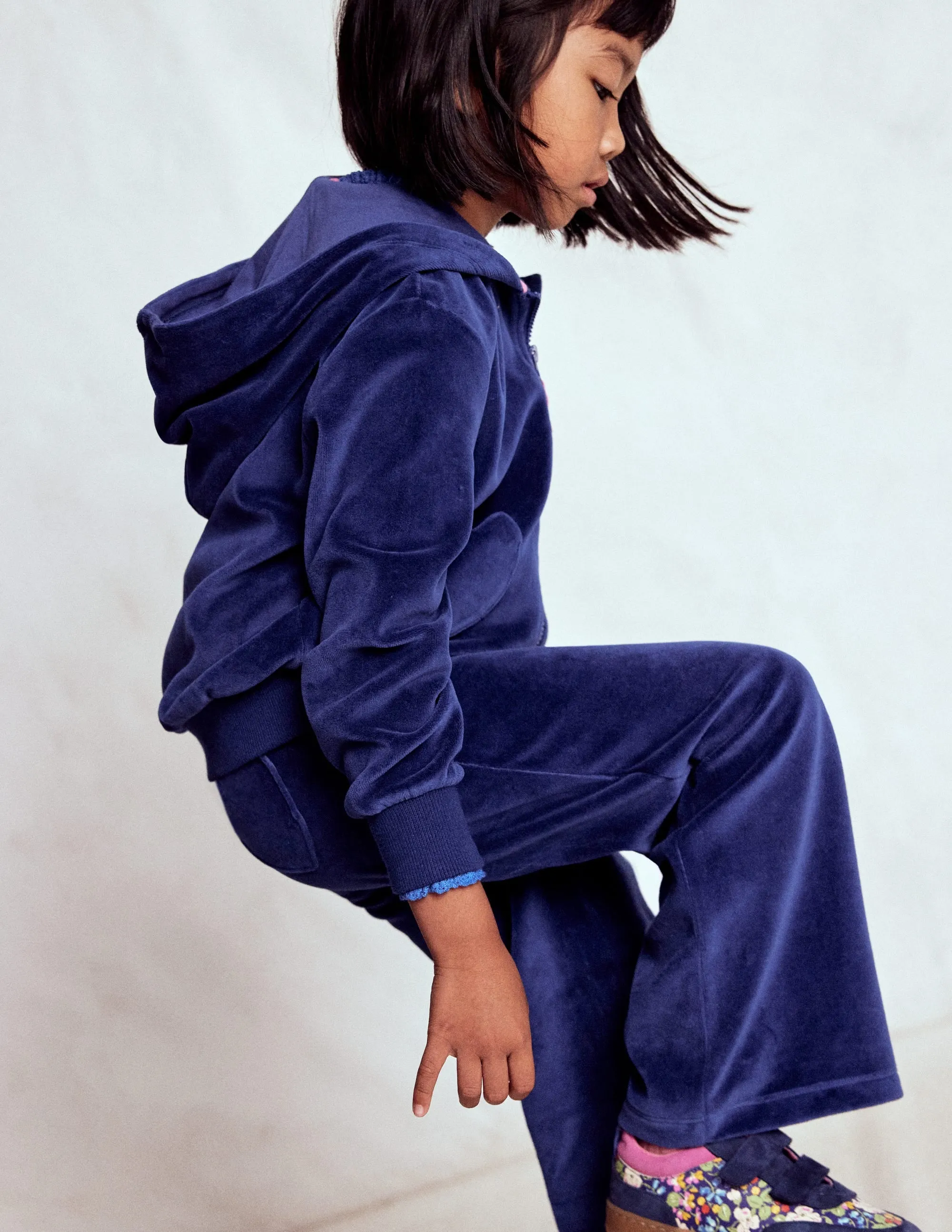 Velour Hoodie-Starboard Blue Microfiber Technology Multipanel Construction