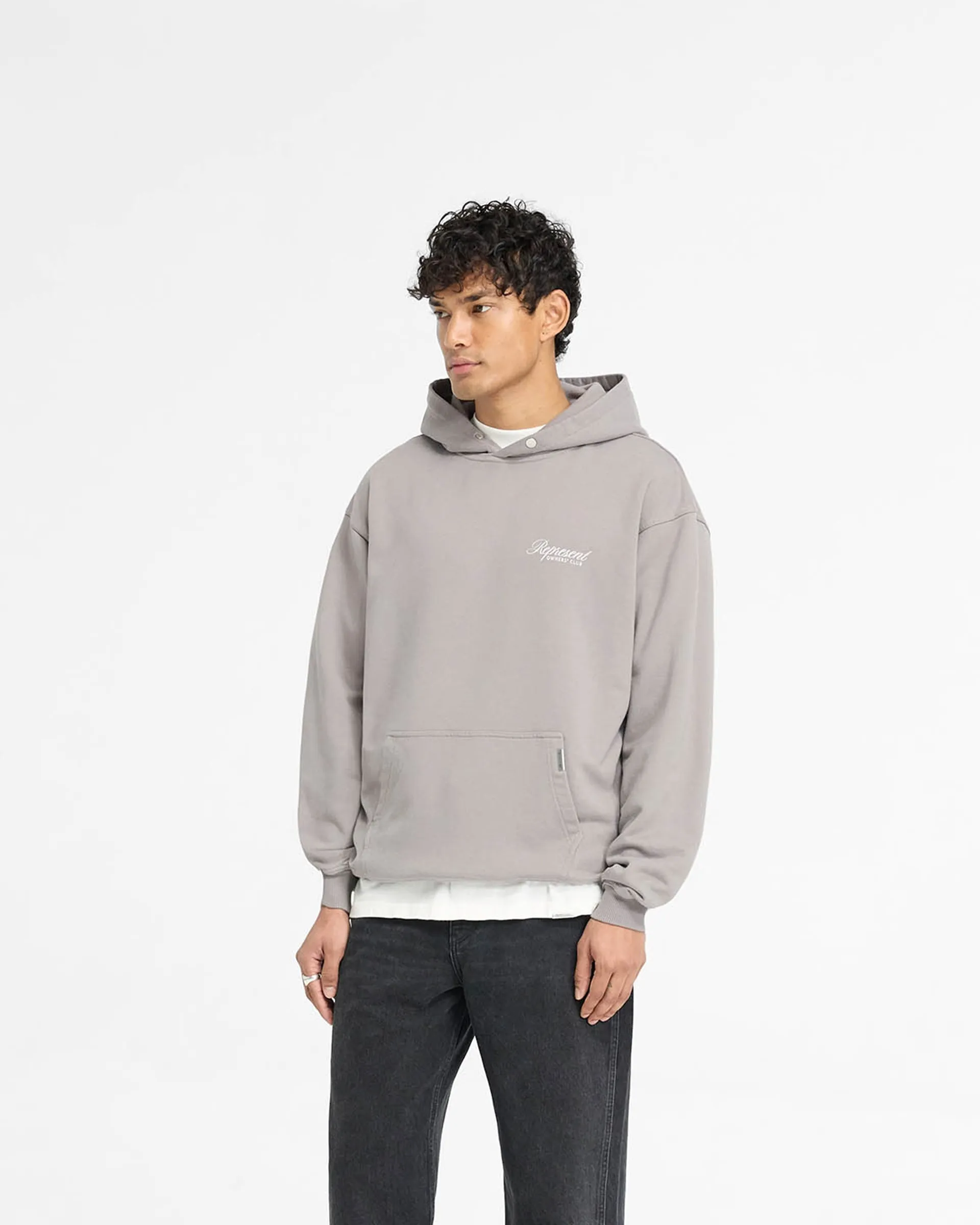 Represent Owners Club Script Hoodie - Slate Basic Hoodie