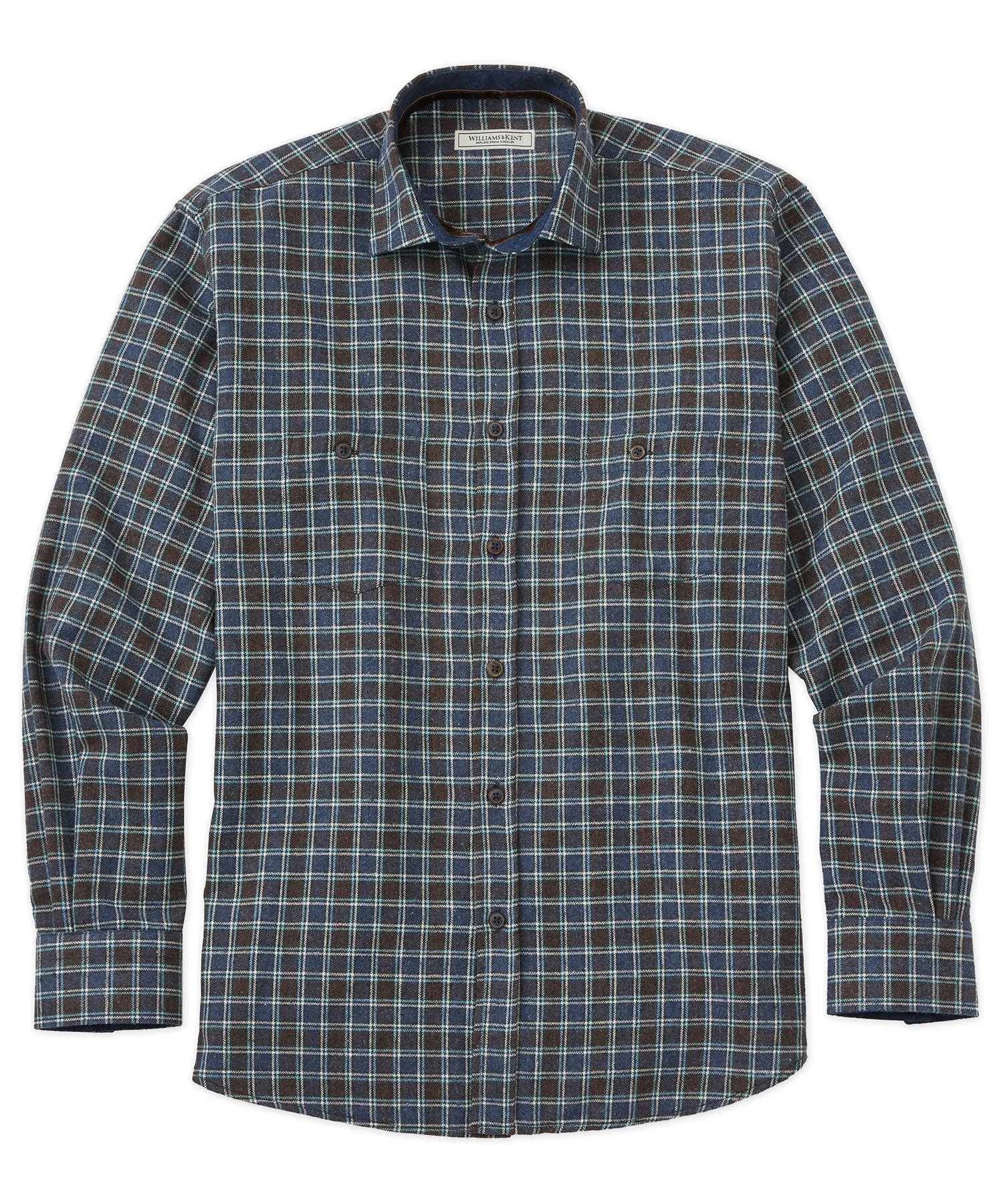 color block First Date Cotton-Nylon Check Long Sleeve Sport Shirt
