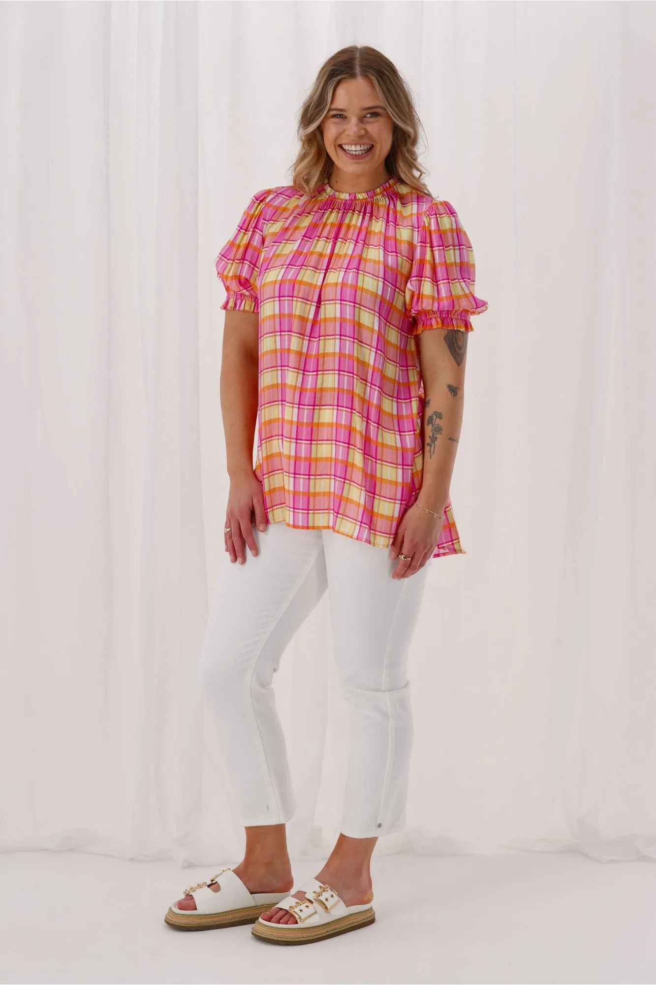 Sunday Boho Farrah Blouse Print Compact Weave Fabric