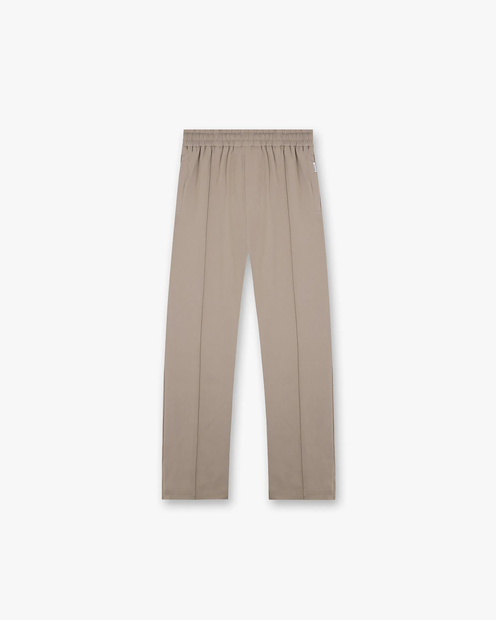 Breathable Weave Fabric AdjustableDrawstring Initial Track Pant - Dune