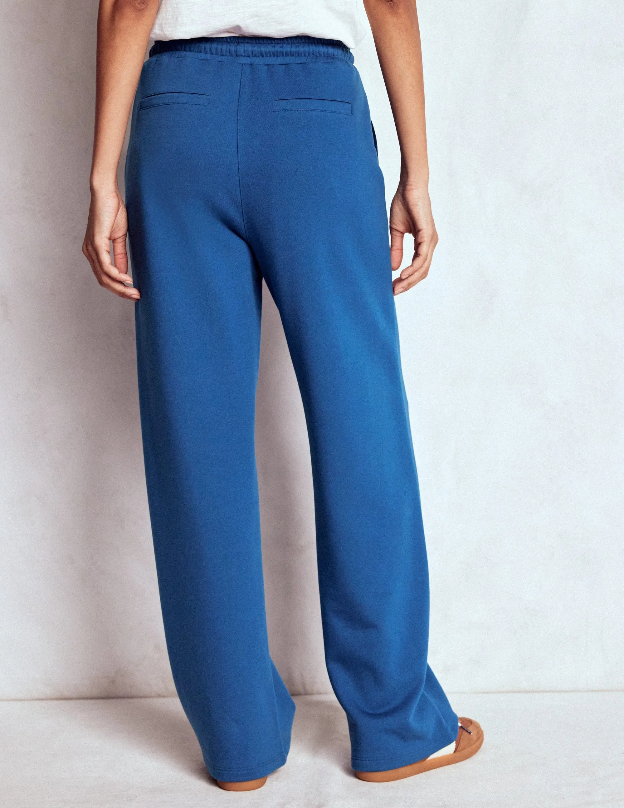 Wide Leg Joggers-Tourmaline Blue Polished Look Urban Ready