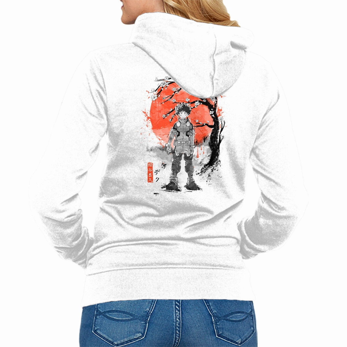 Deku At Sakura Tree Chilly Weather Style Versatile Layer