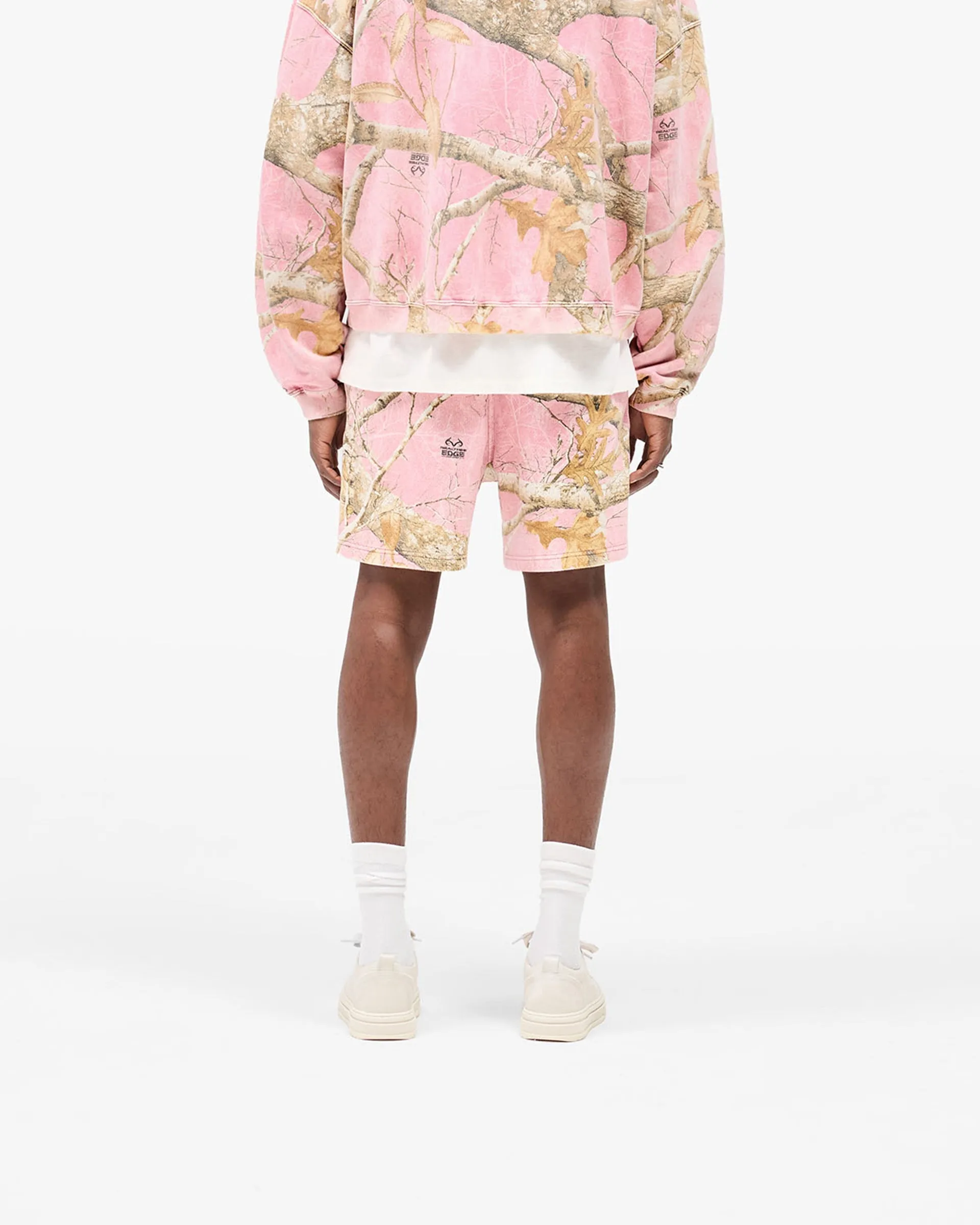 Realtree? Mesh Shorts- Washed Pink Camo Breathable Stretch Fit Gothic style