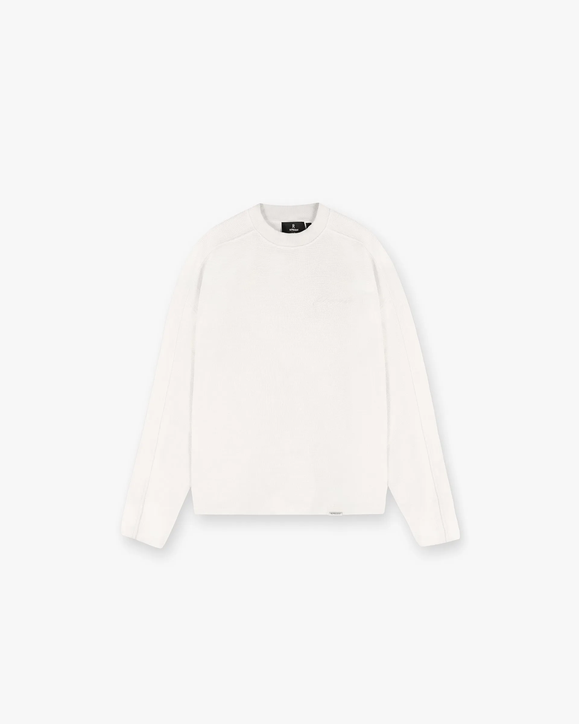 Waffle Long Sleeve T-Shirt - Flat White vacation wear