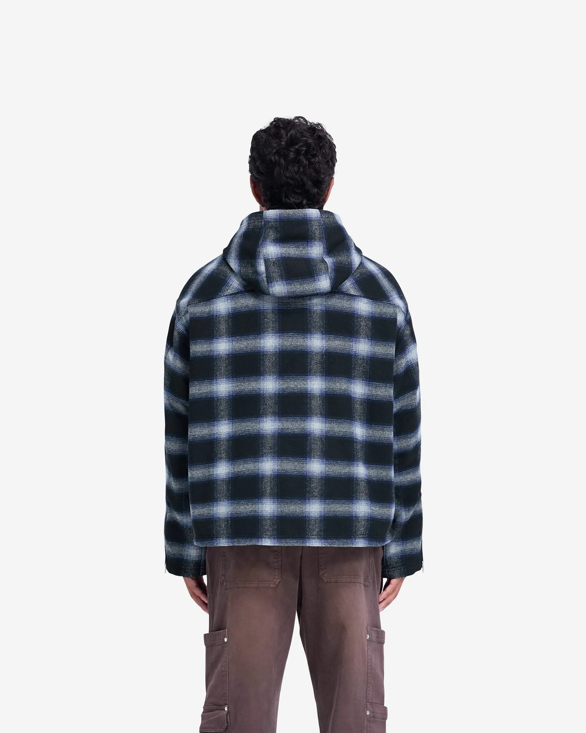 Anti Static Fabric Hooded Overshirt - Midnight Navy