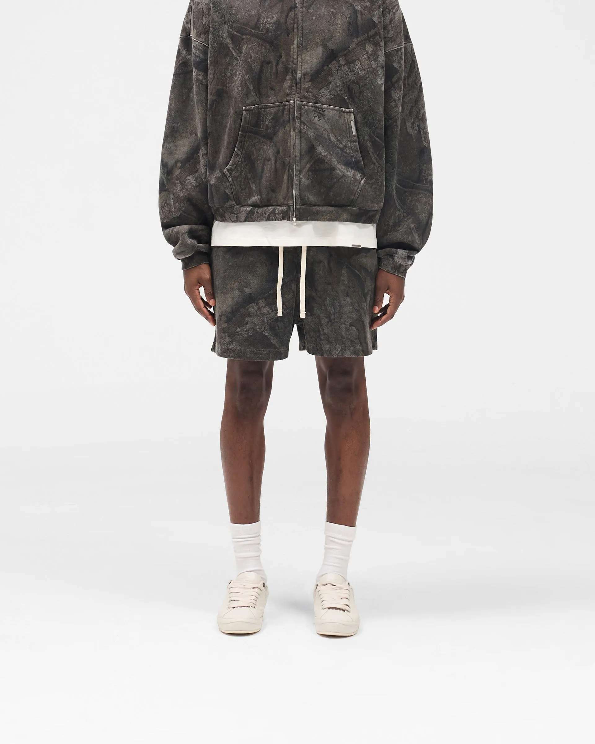 Initial Overdye Realtree? Camo Mesh Shorts - Overdyed Black Water Repellent Finish