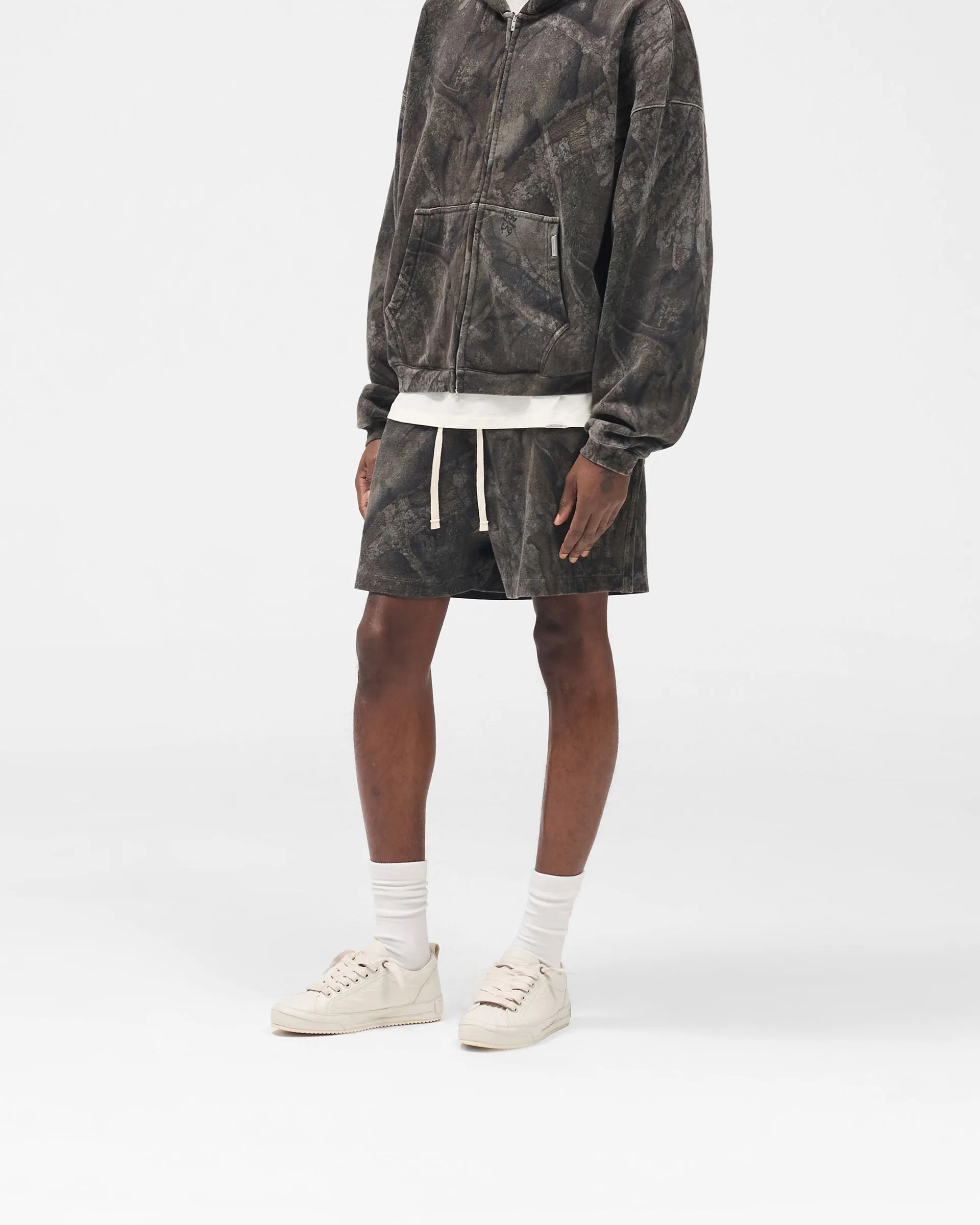 multiple pockets Initial Overdye Realtree? Camo Mesh Shorts - Overdyed Black