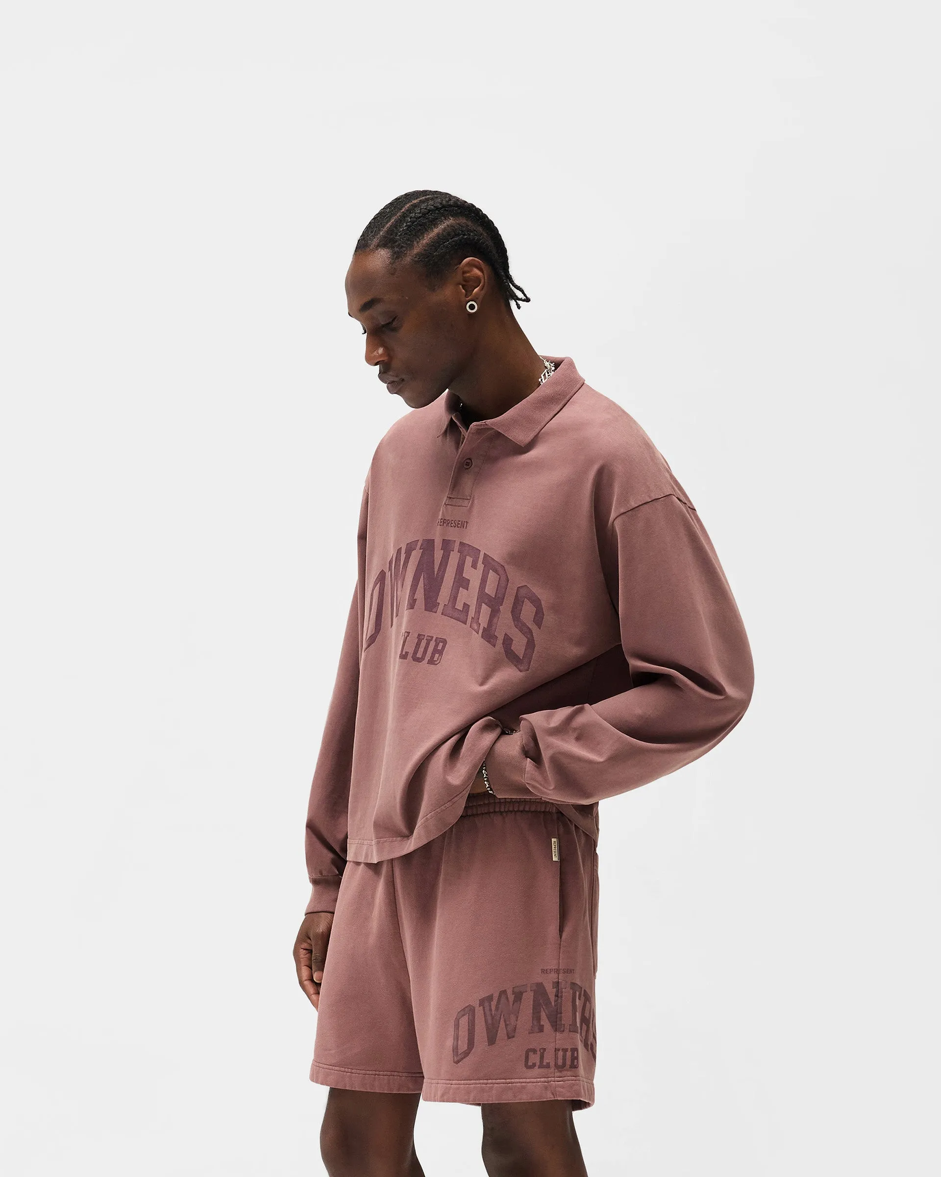 Represent Owners Club Rugby Polo - Smoked Rose User Experience anniversary wear