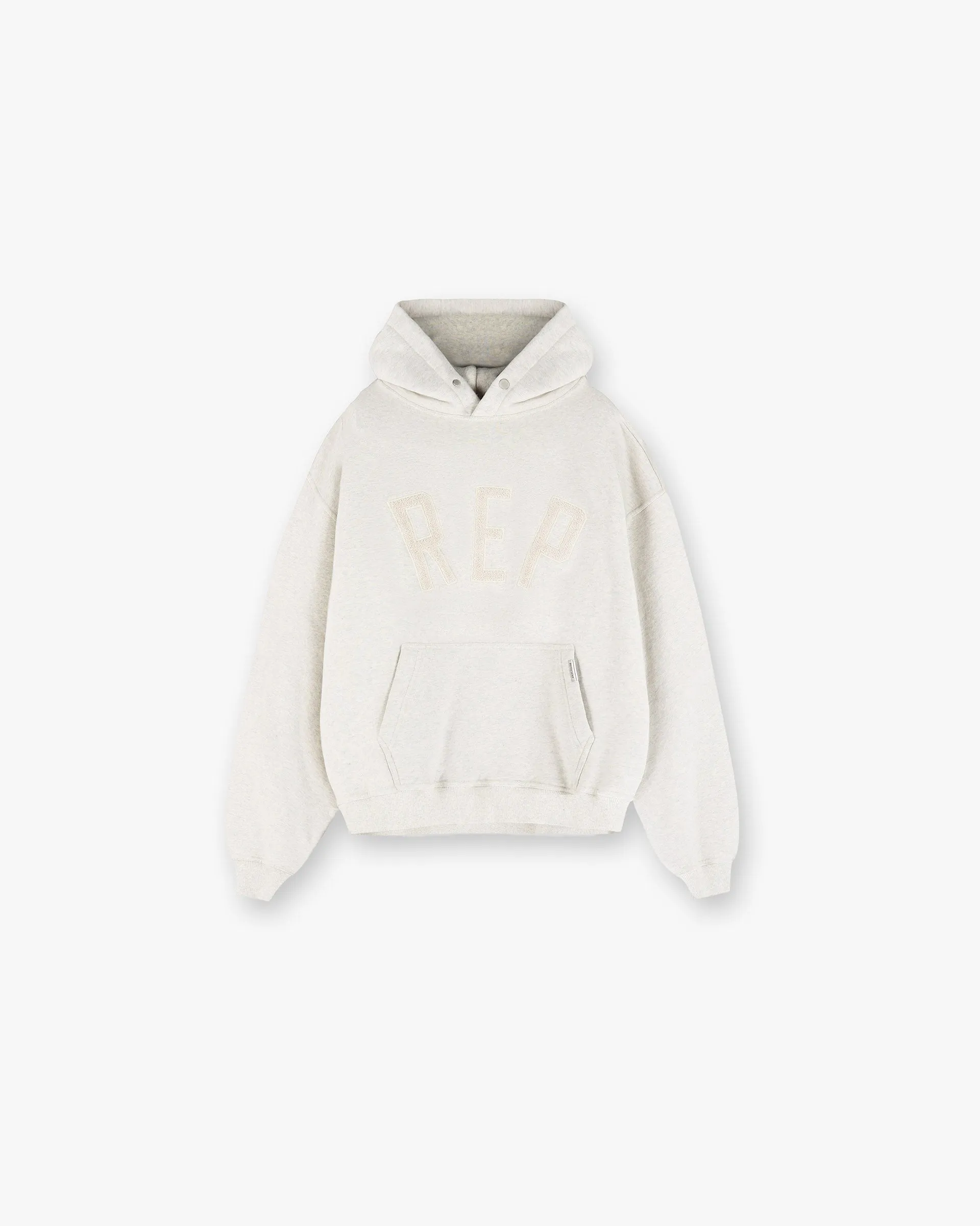 Urban Style product stud toughness Rep Applique Hoodie - Cream Marl