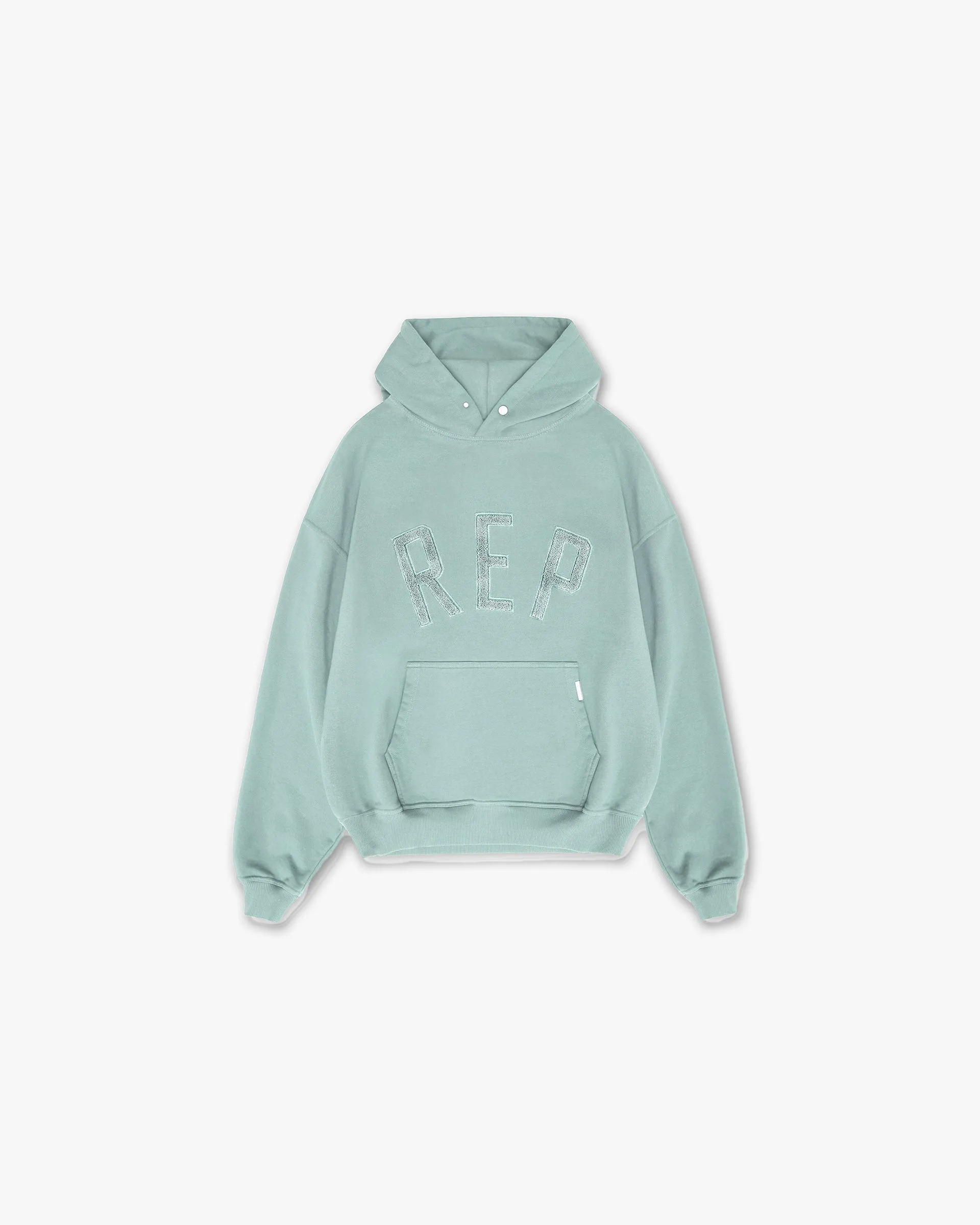 Rep Applique Hoodie - Forest Green Adjustable Hood