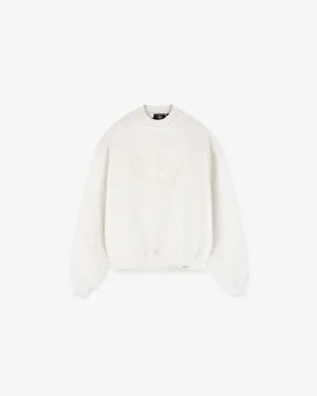 Rep Applique Sweater - Cream Marl Lounge Fit