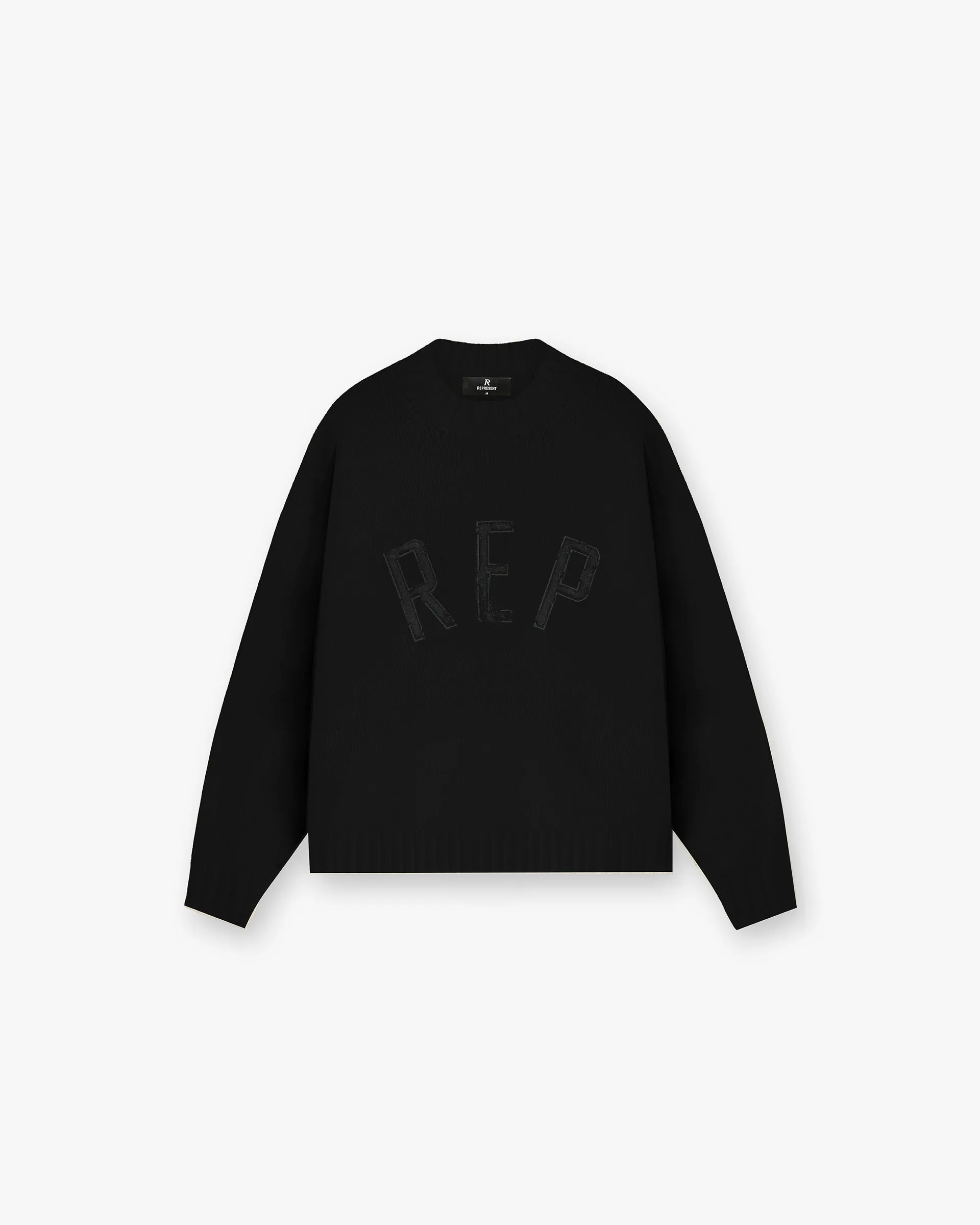 Flex Knit Ribbing Rep Knit Jumper - Black