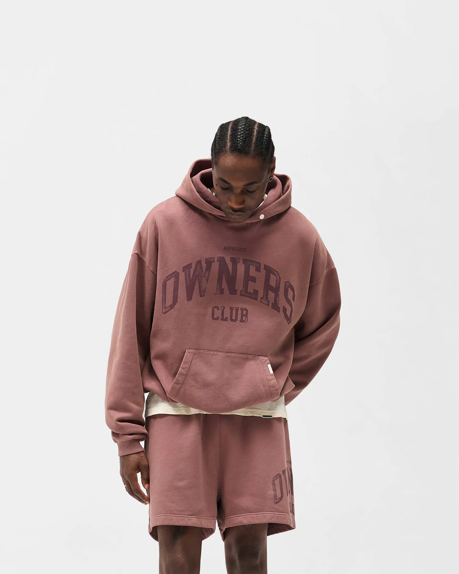Removable Represent Owners Club Hoodie - Smoked Rose