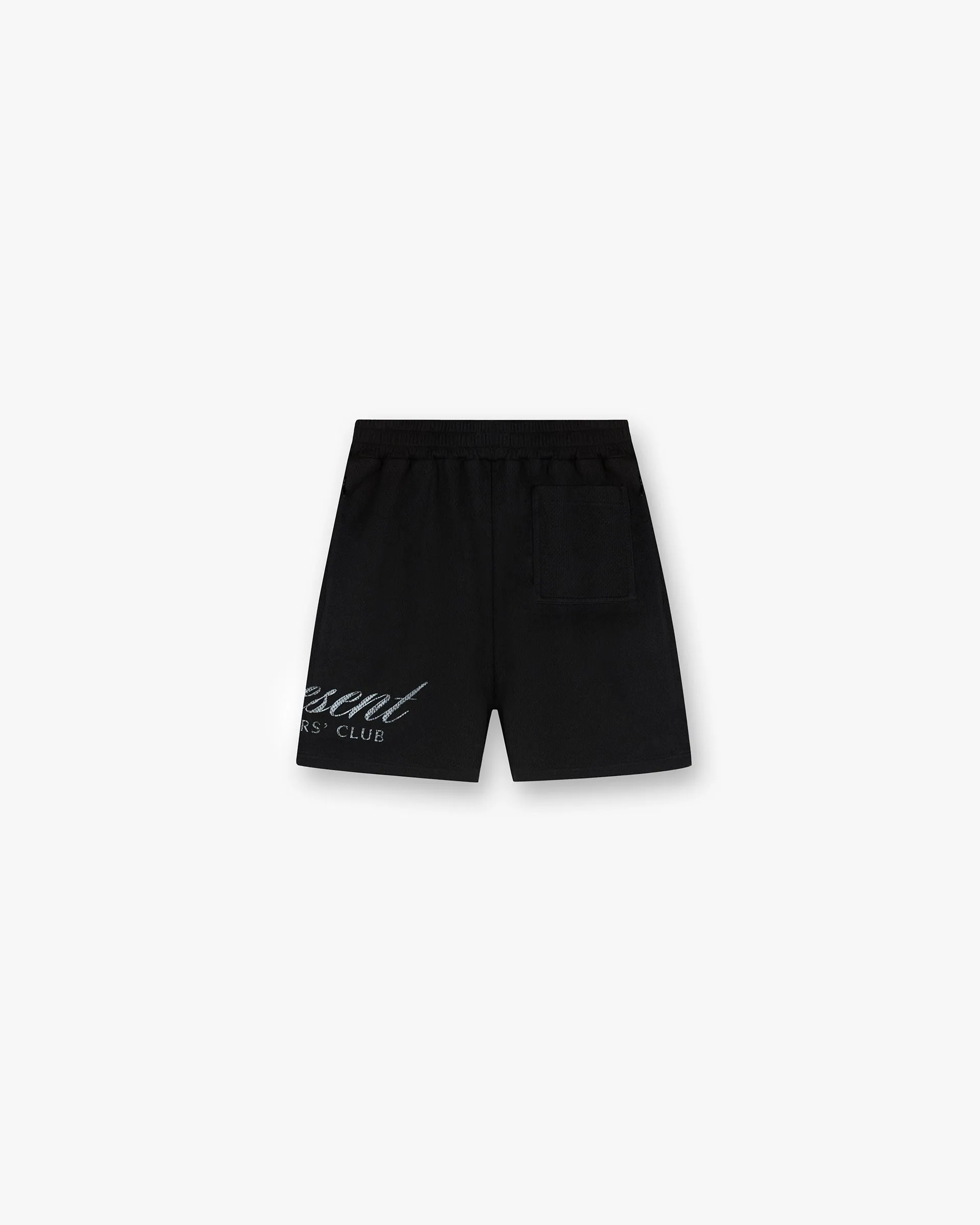 Represent Owners Club Script Mesh Shorts - Black skateboarding outfit