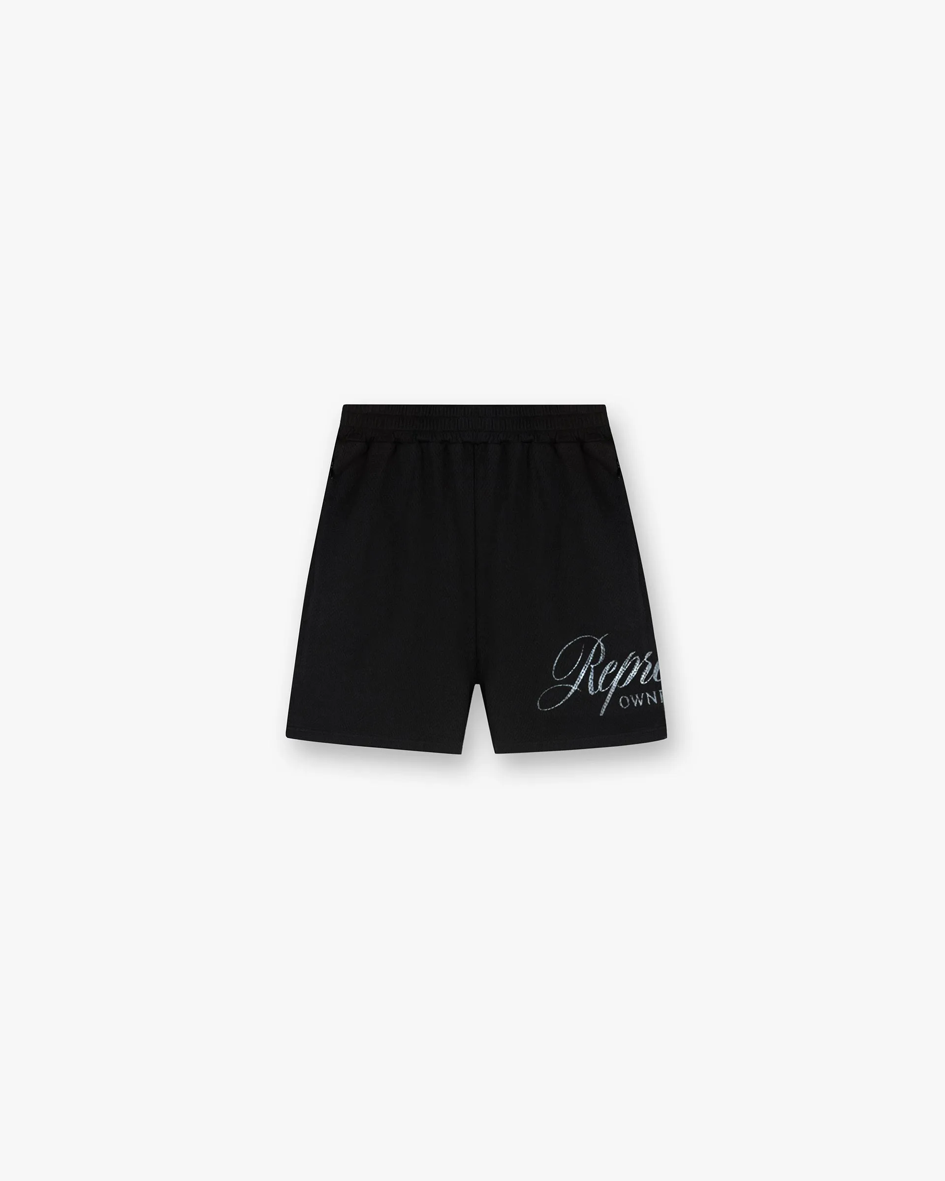 Represent Owners Club Script Mesh Shorts - Black Golf Apparel