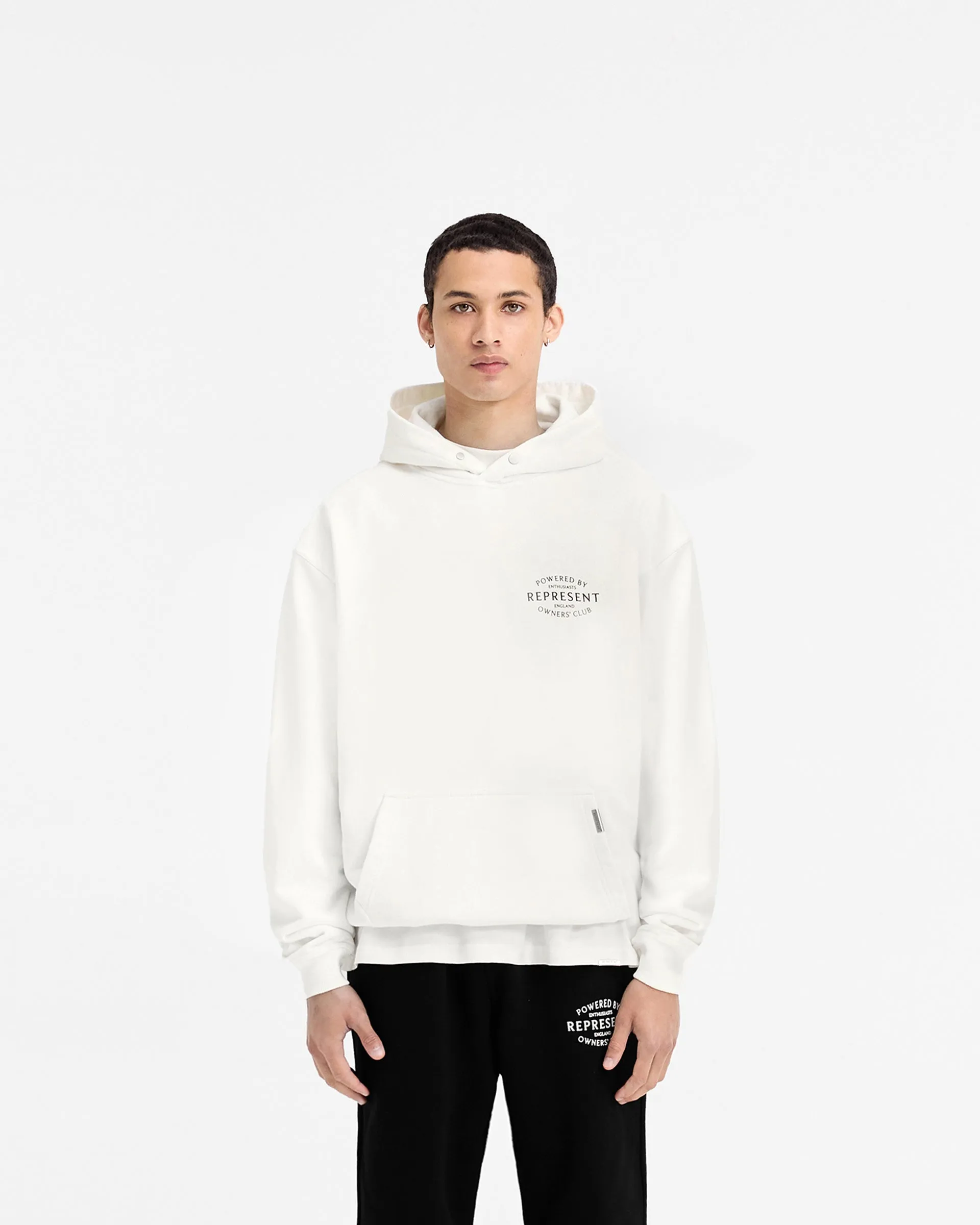 dancing suitable Represent Owners Club Stamp Hoodie - Flat White