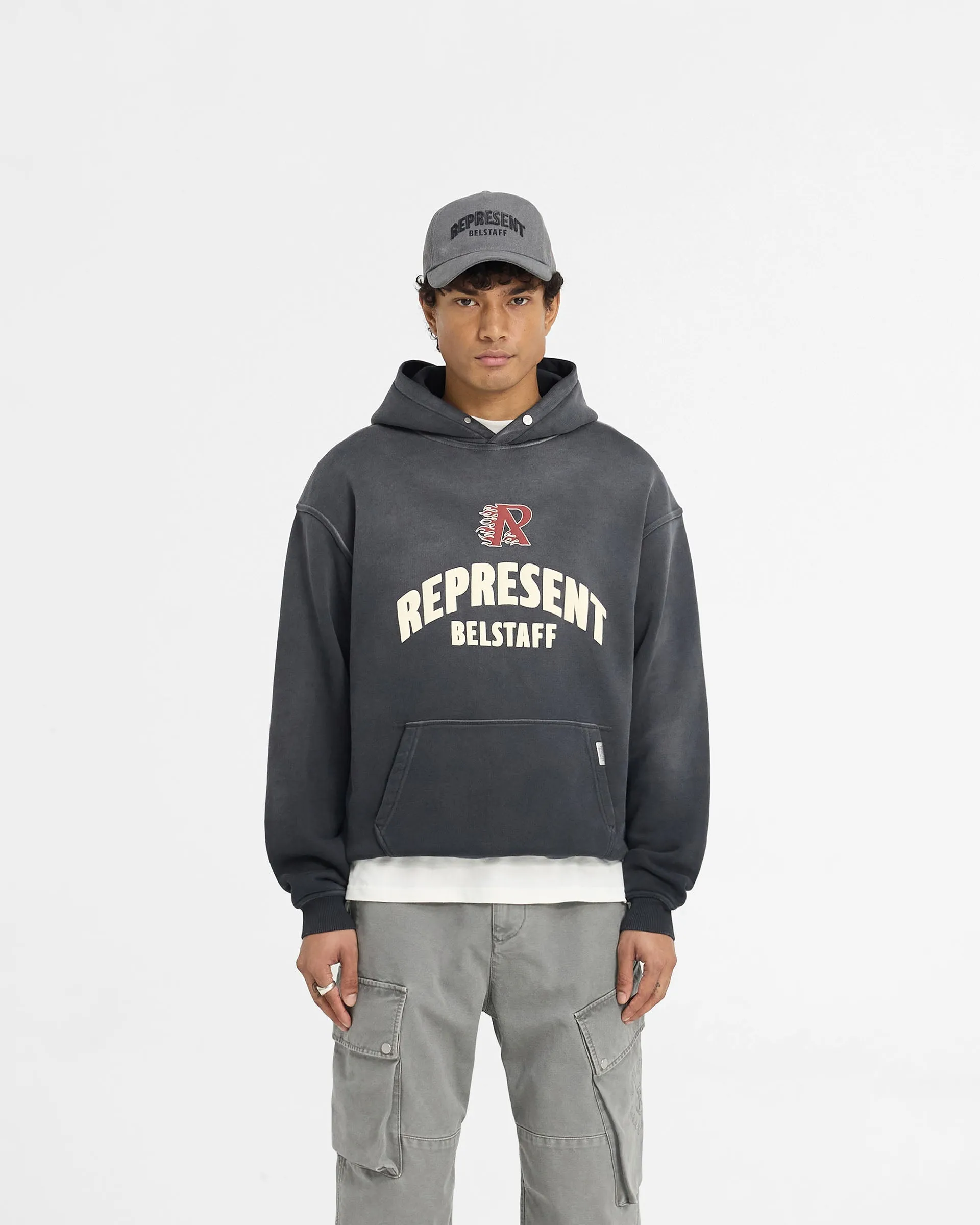 Represent X Belstaff Flame Phoenix Hoodie - Shadow Fall