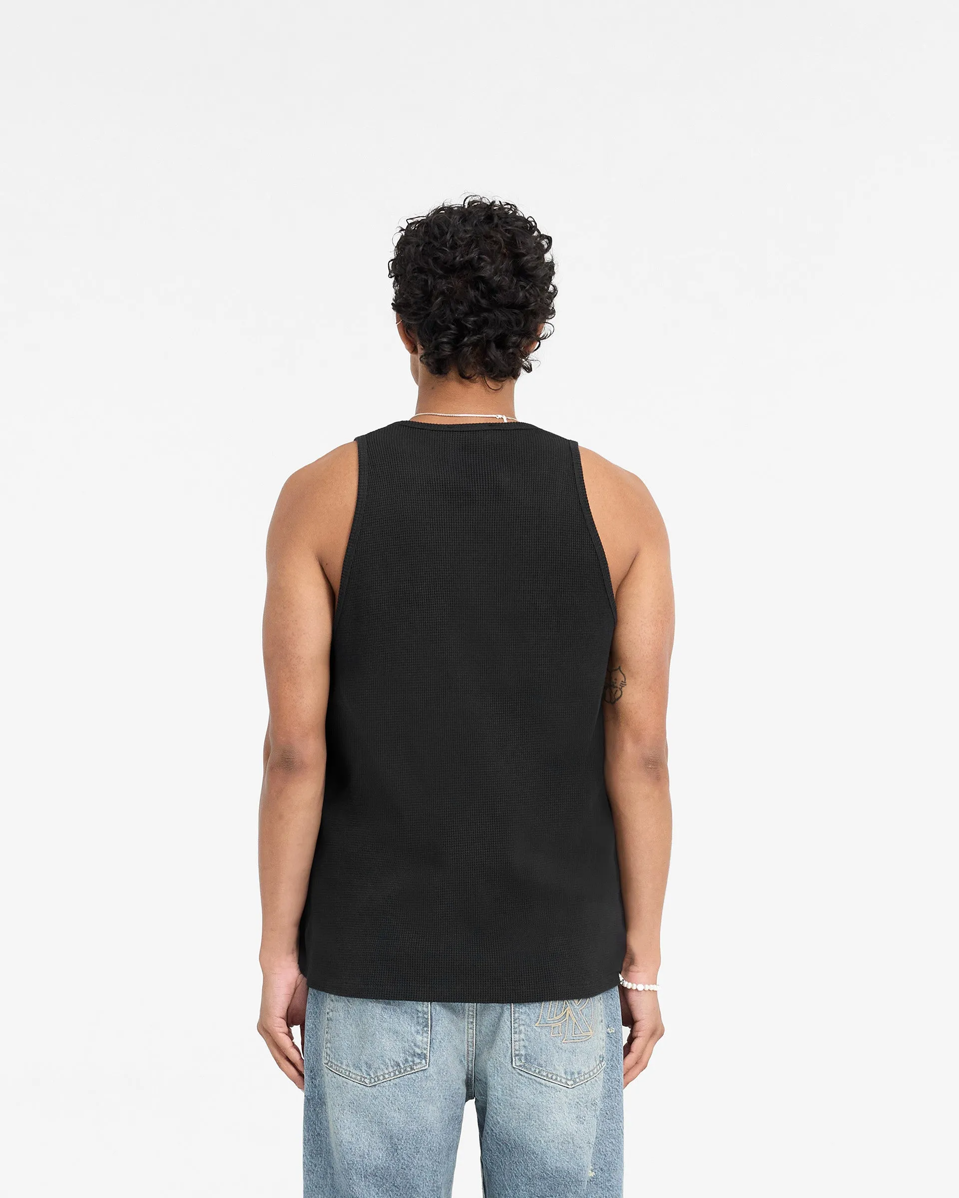 Everyday Wear Boat Neck Represent X Duke   Dexter Ribbed Vest - Black