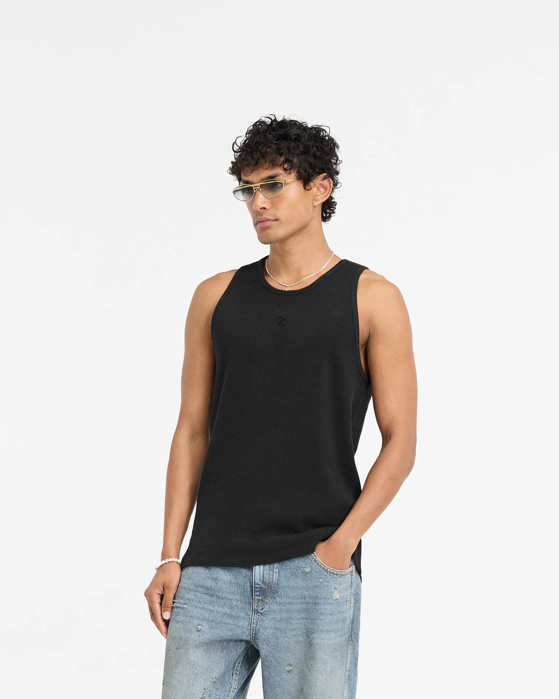 Seasonal Layering Represent X Duke   Dexter Ribbed Vest - Black