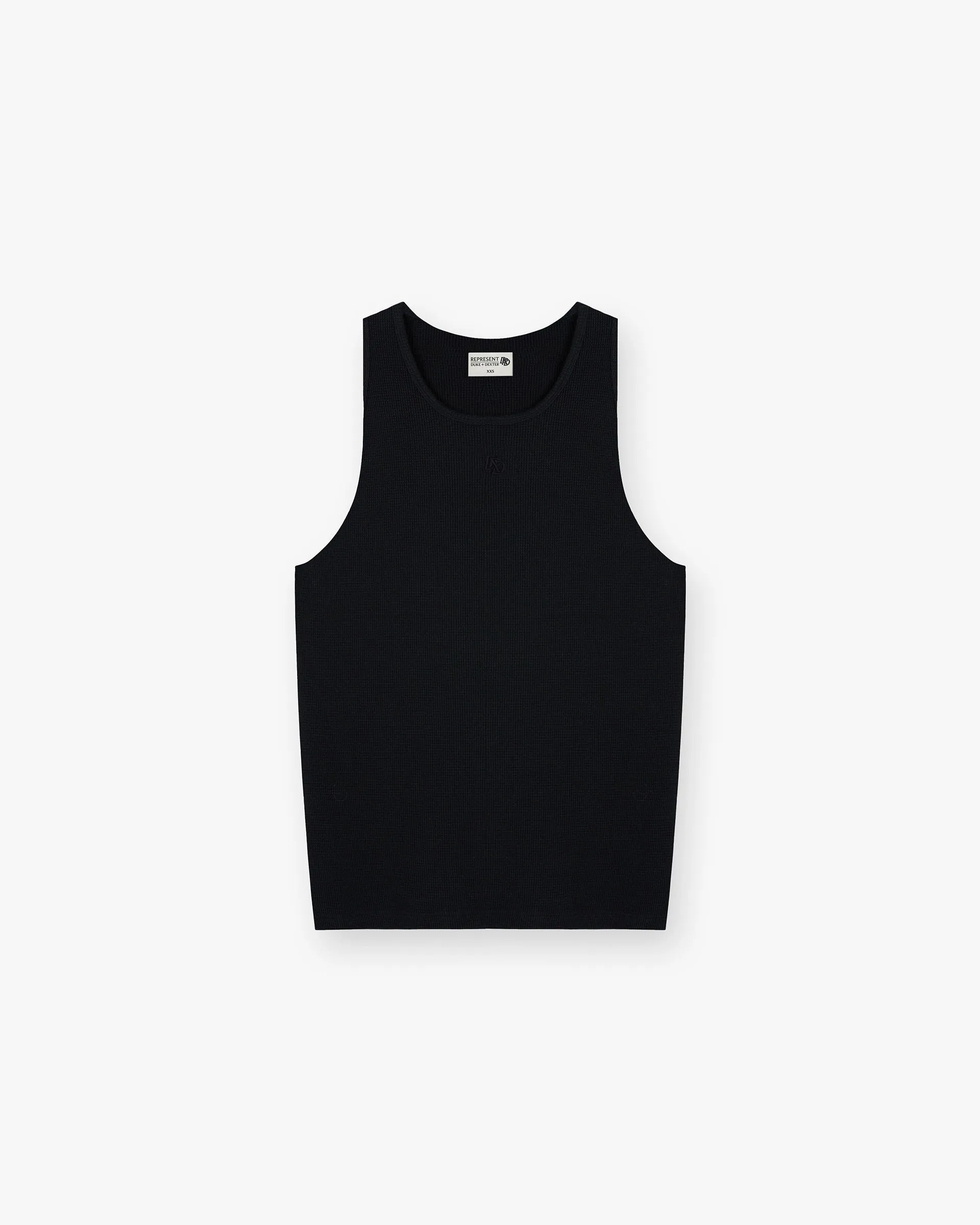 Light and Breezy Represent X Duke   Dexter Ribbed Vest - Black