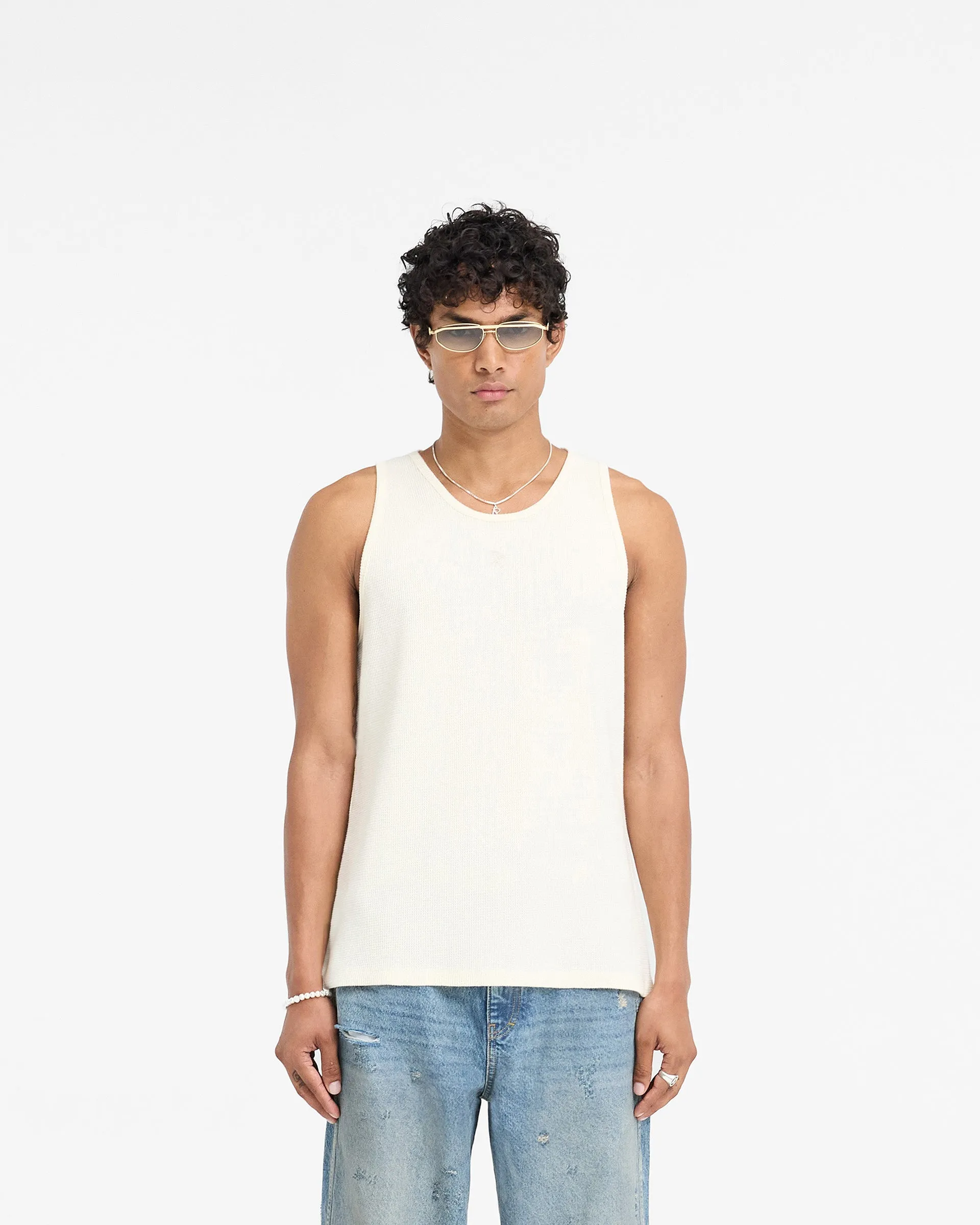 Chill Comfort Comfort and Fit Represent X Duke   Dexter Ribbed Vest - Ecru