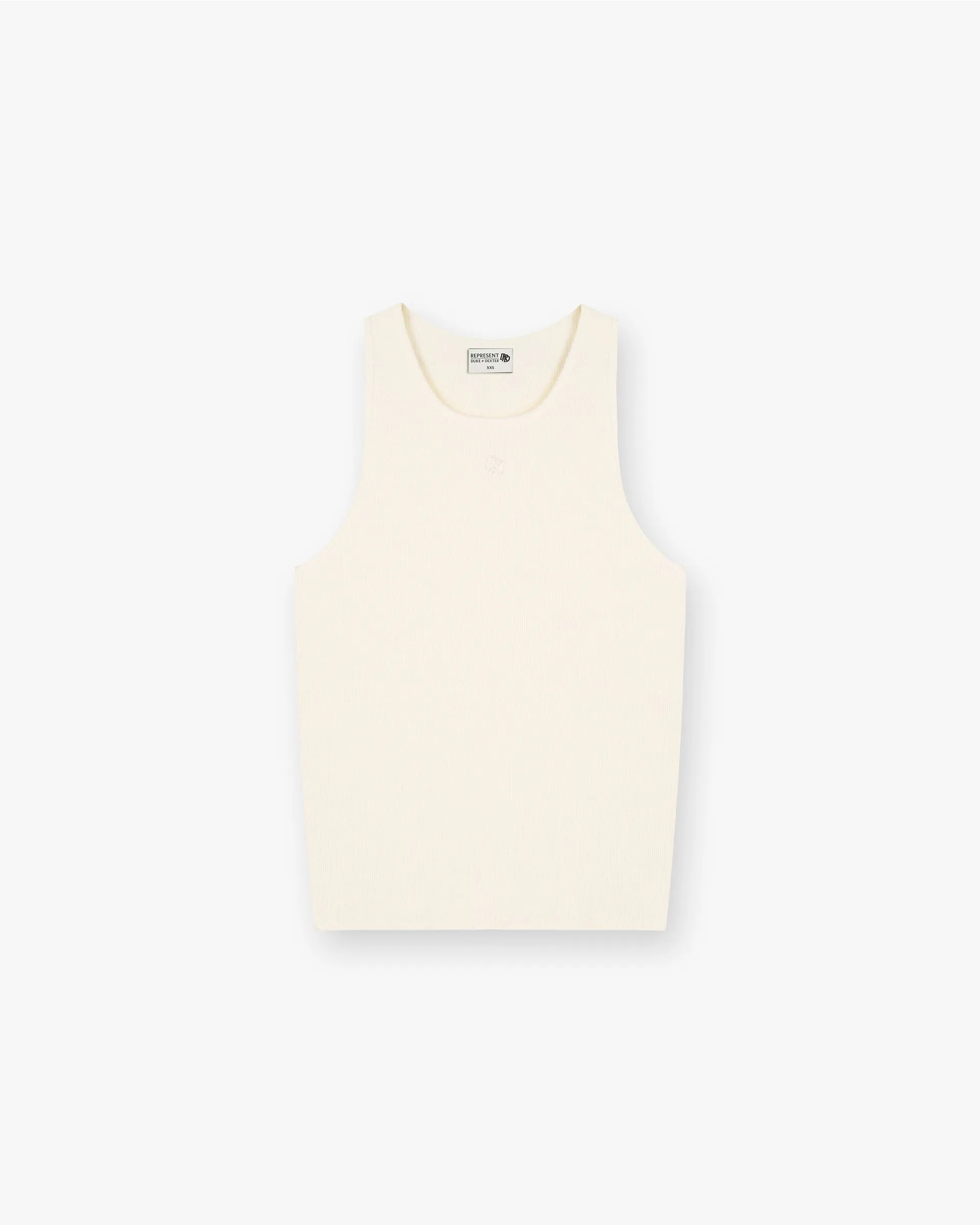 Represent X Duke   Dexter Ribbed Vest - Ecru V neck style Layer-Friendly