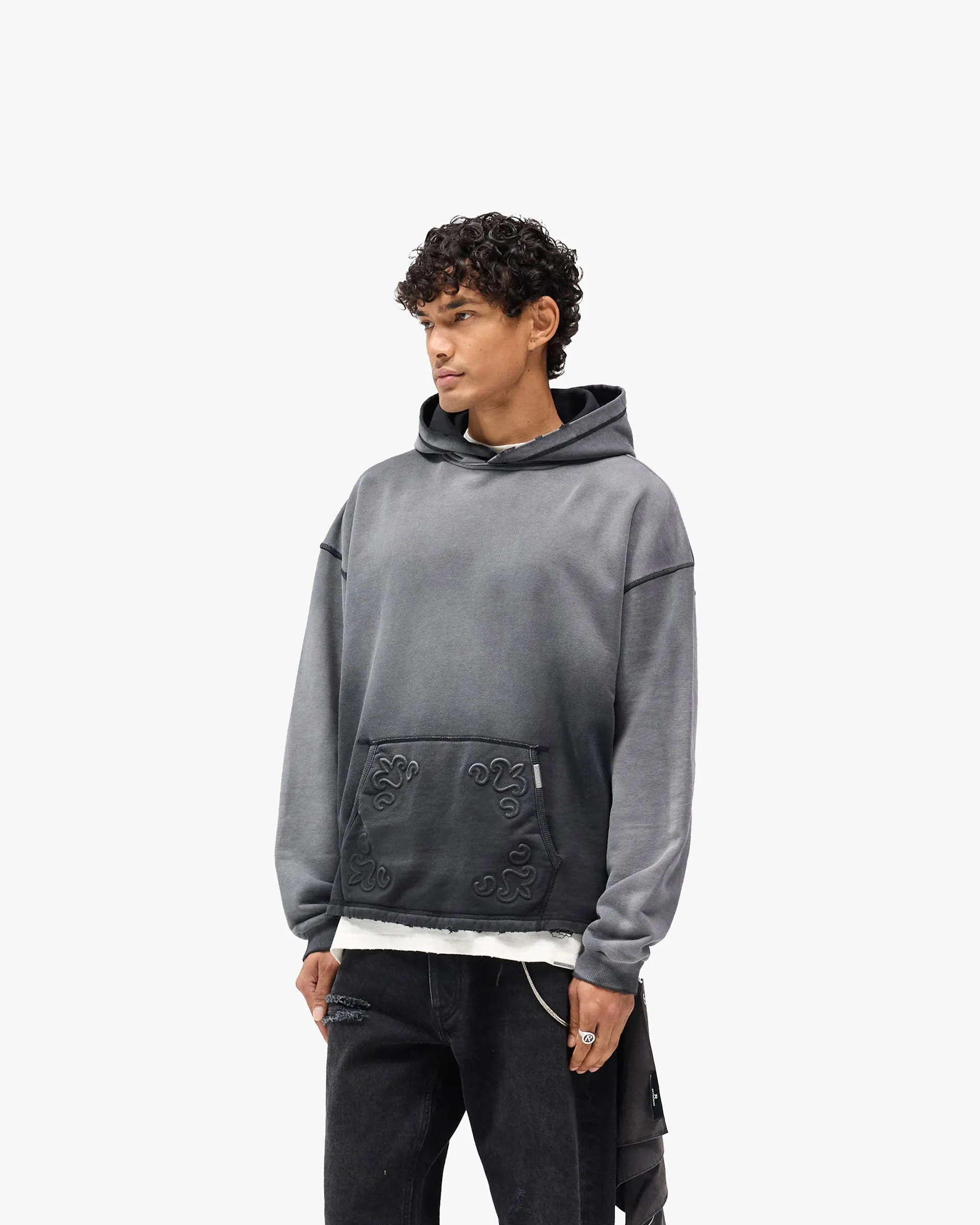 appropriate for winter Represent X Hunter Hoodie - Stained Black