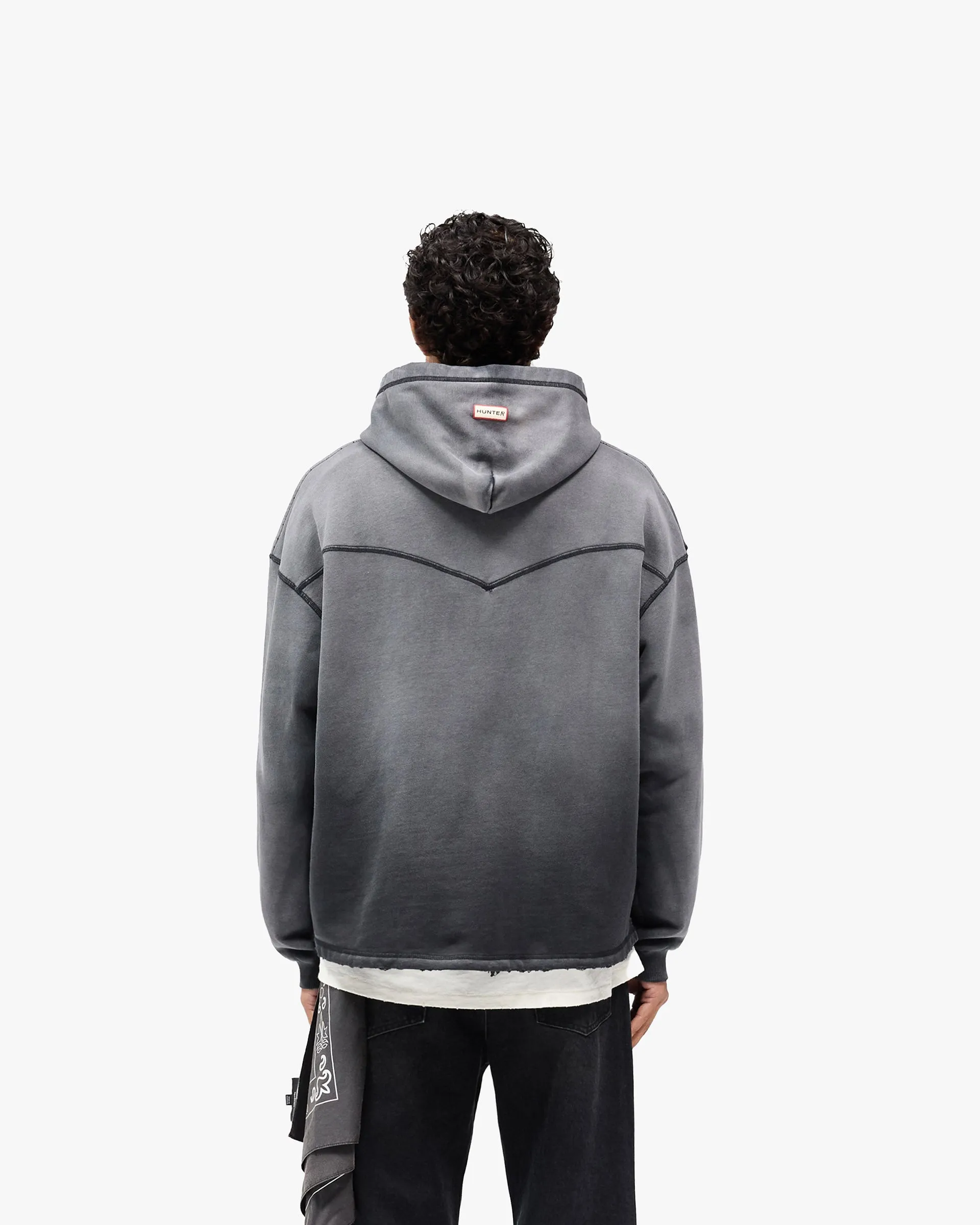 Zip Closure Represent X Hunter Hoodie - Stained Black