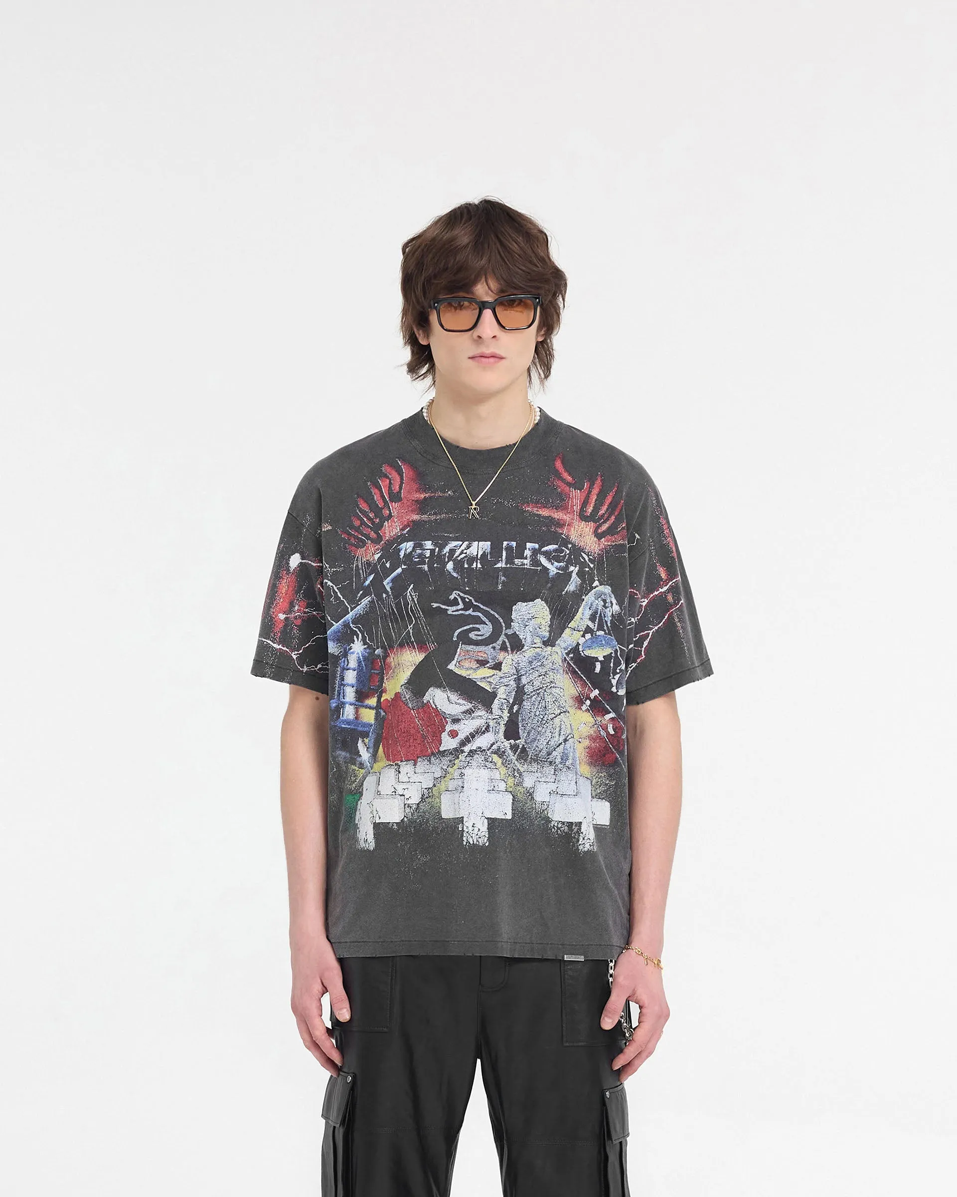 Casual Comfort Design WrinkleResistant Represent X Metallica Master Of Puppets T-Shirt - Vintage Grey