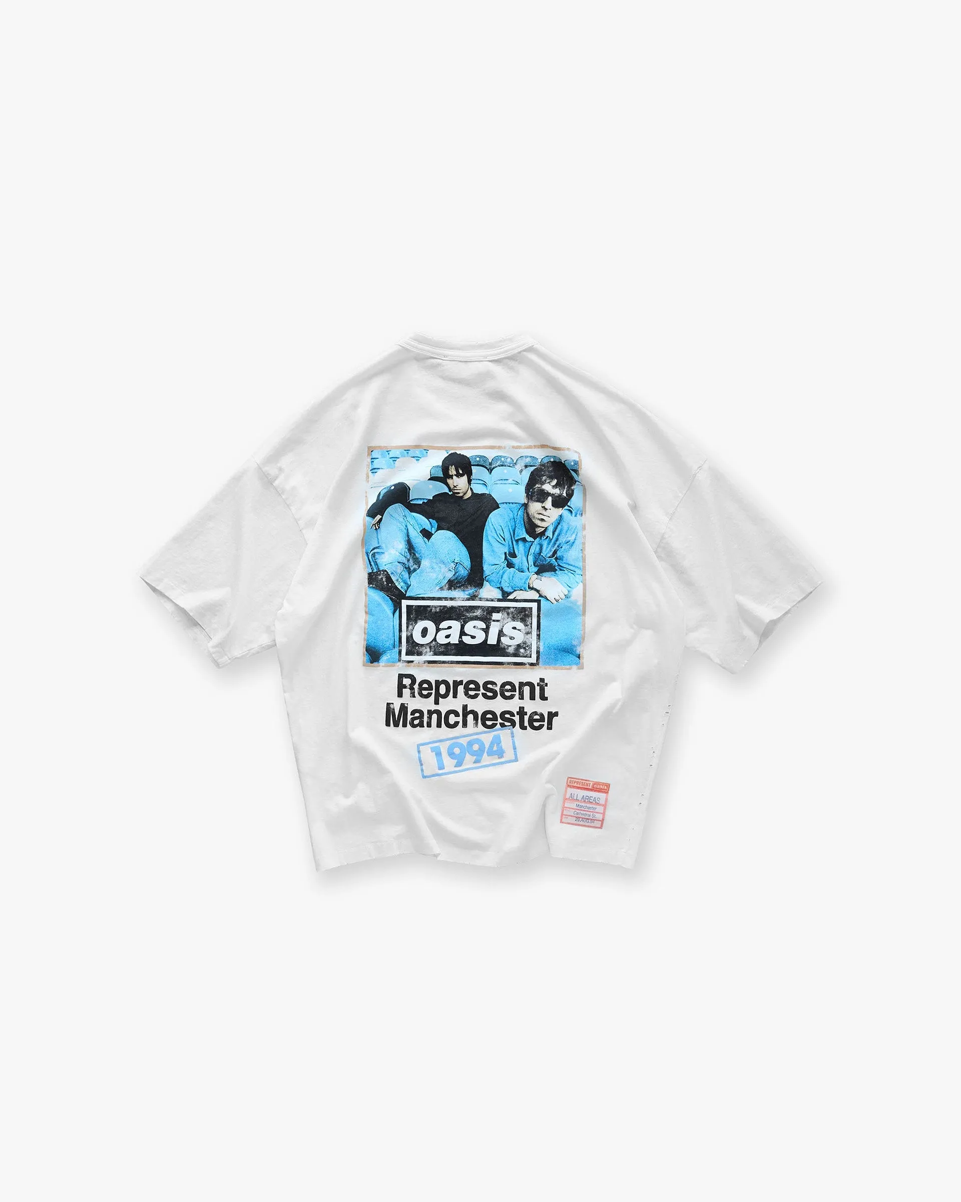 Represent X Oasis Maine Road T-Shirt - Flat White All-Weather Wear