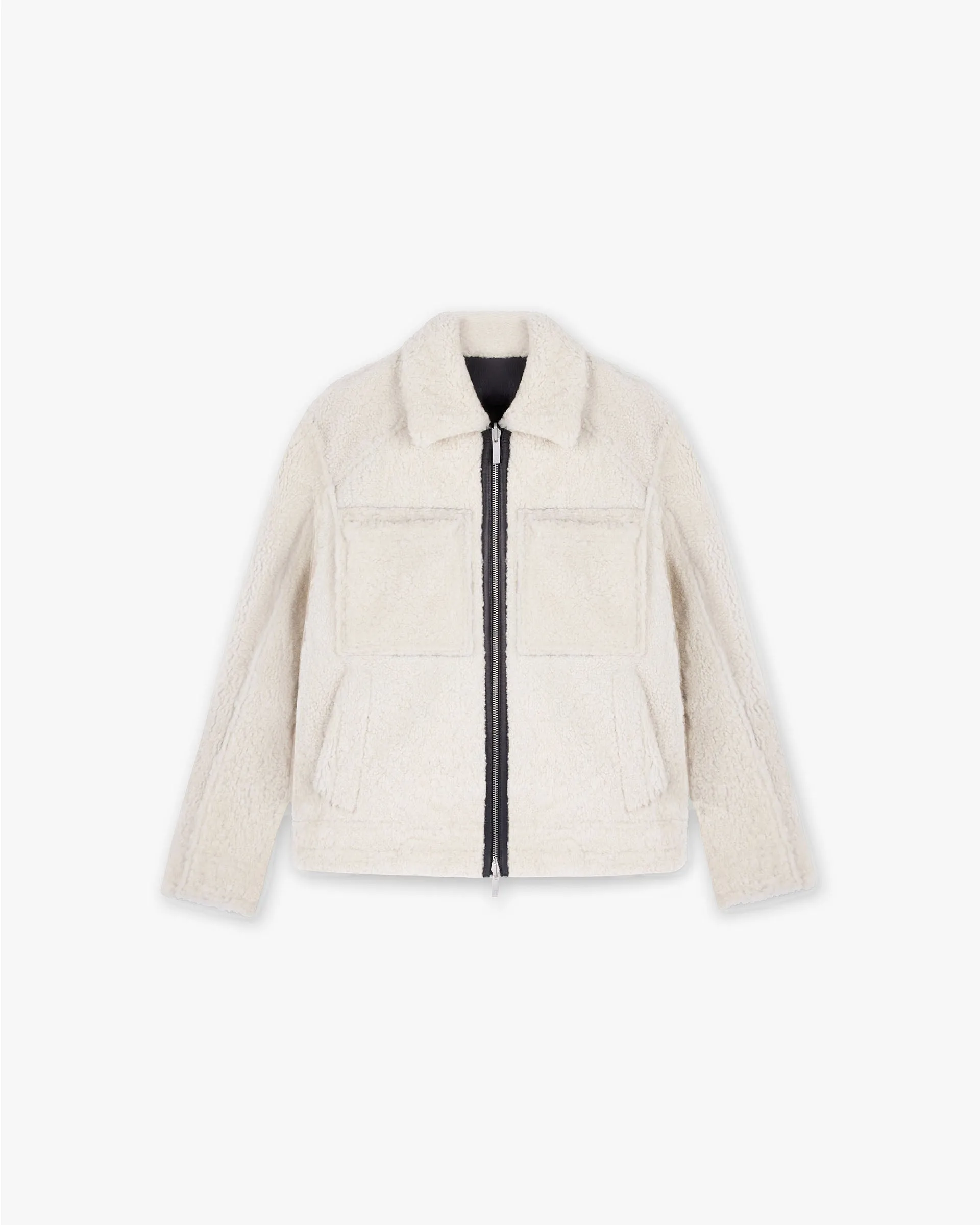 AntiPillingFinish snag resistant Reversible Shearling Jacket - Black